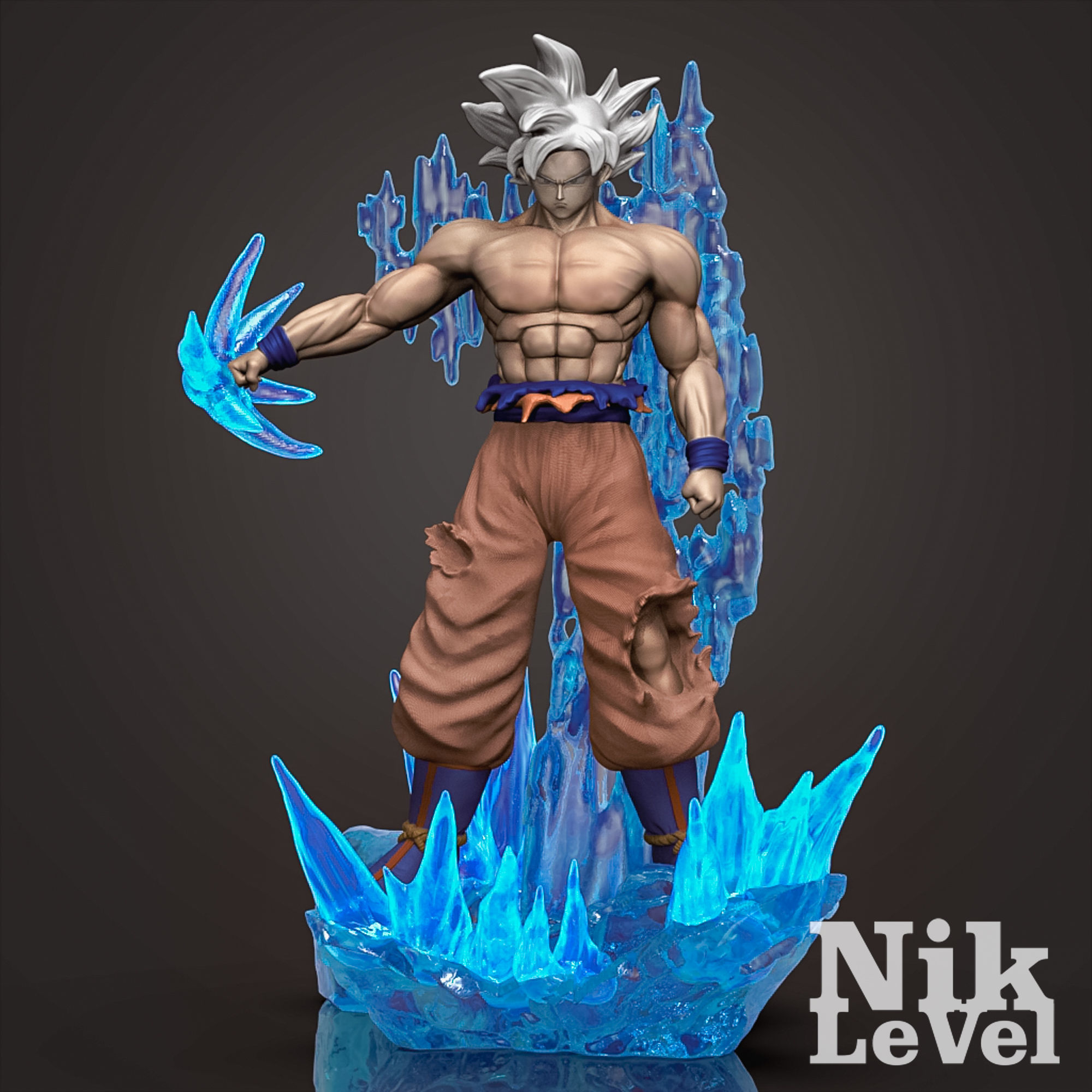 Son Goku Ultra Instinct Dragon Ball 3D Printable  3D print model_4