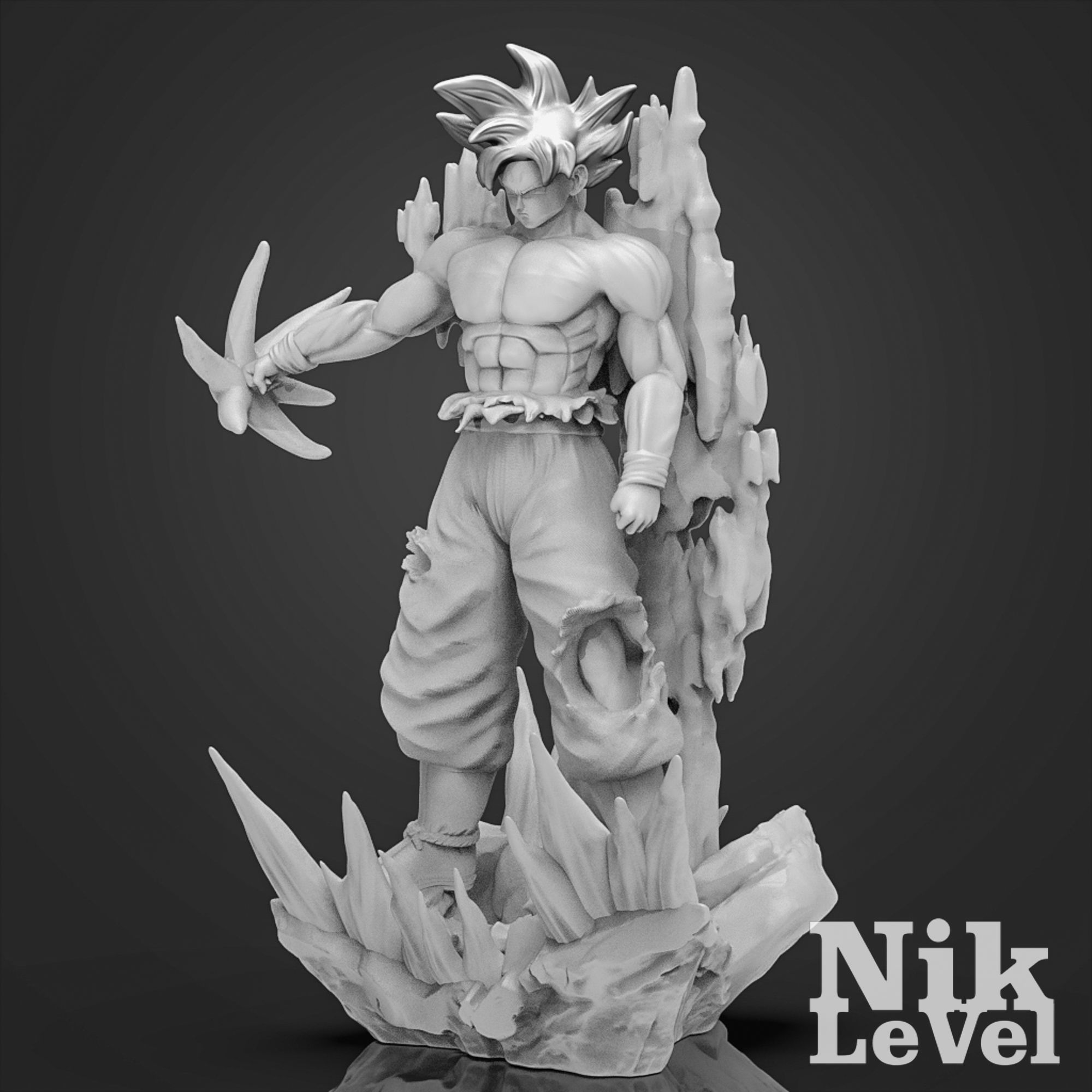 Son Goku Ultra Instinct Dragon Ball 3D Printable  3D print model_20