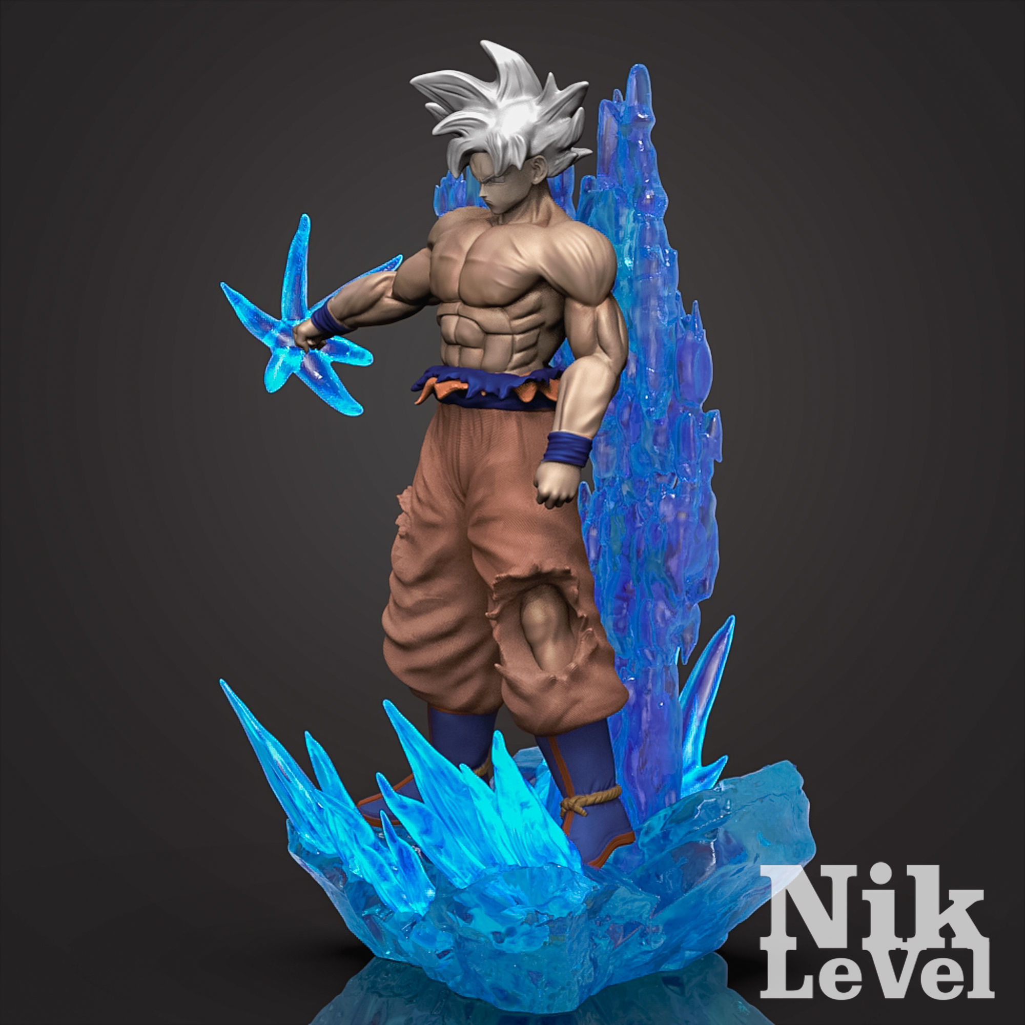 Son Goku Ultra Instinct Dragon Ball 3D Printable  3D print model_10