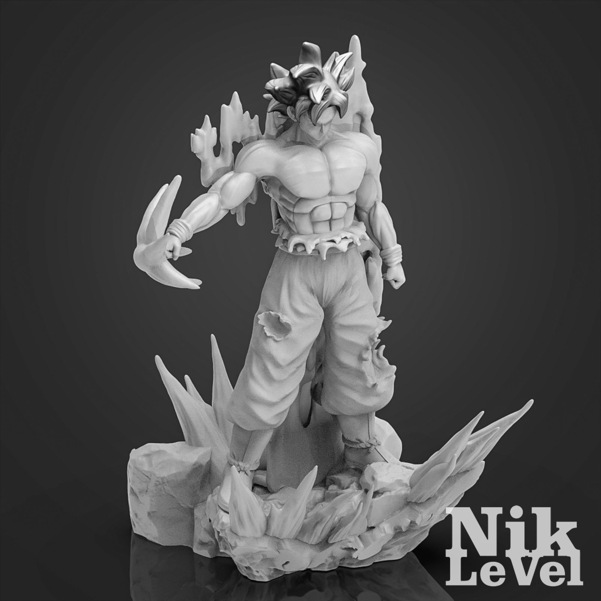 Son Goku Ultra Instinct Dragon Ball 3D Printable  3D print model_17