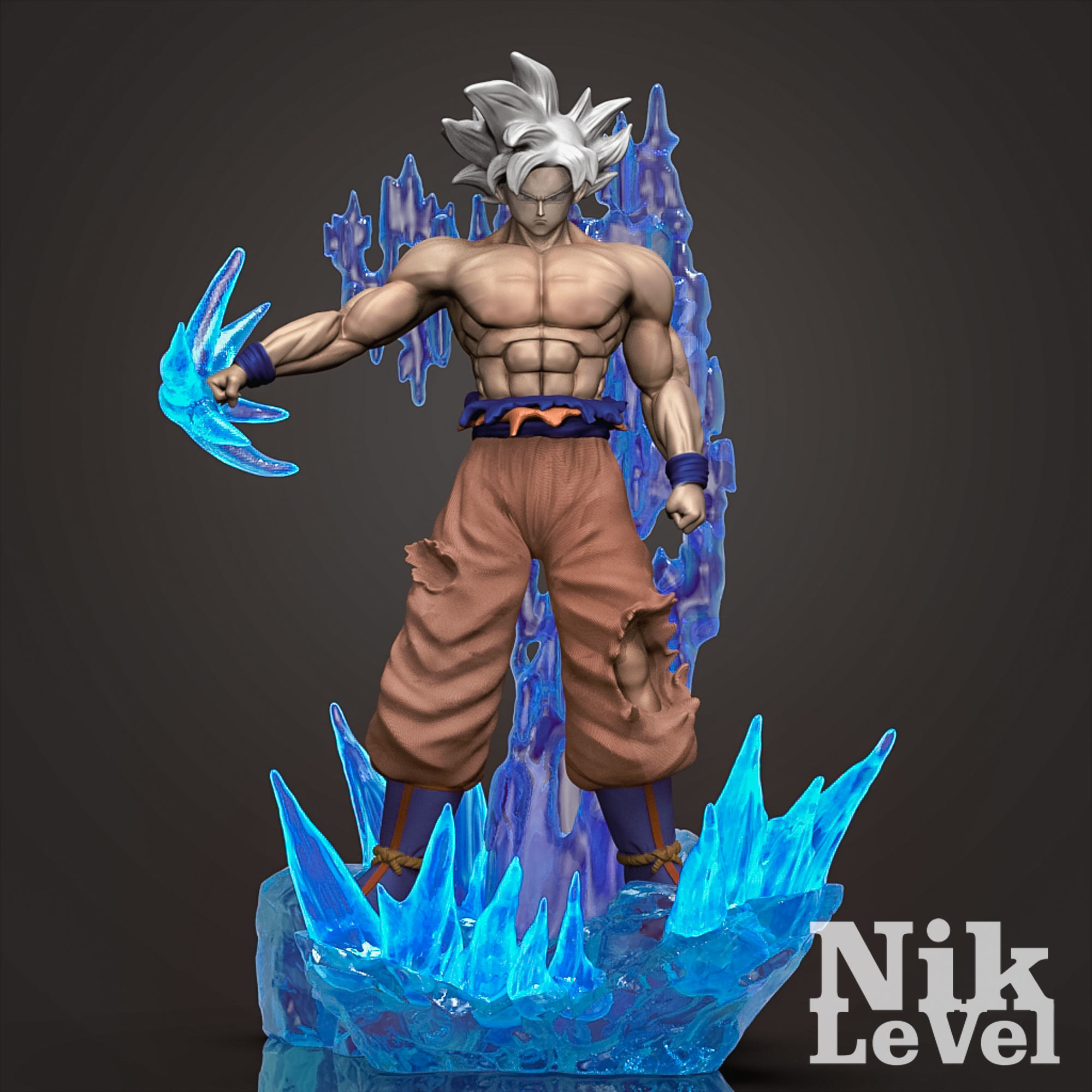Son Goku Ultra Instinct Dragon Ball 3D Printable  3D print model_13