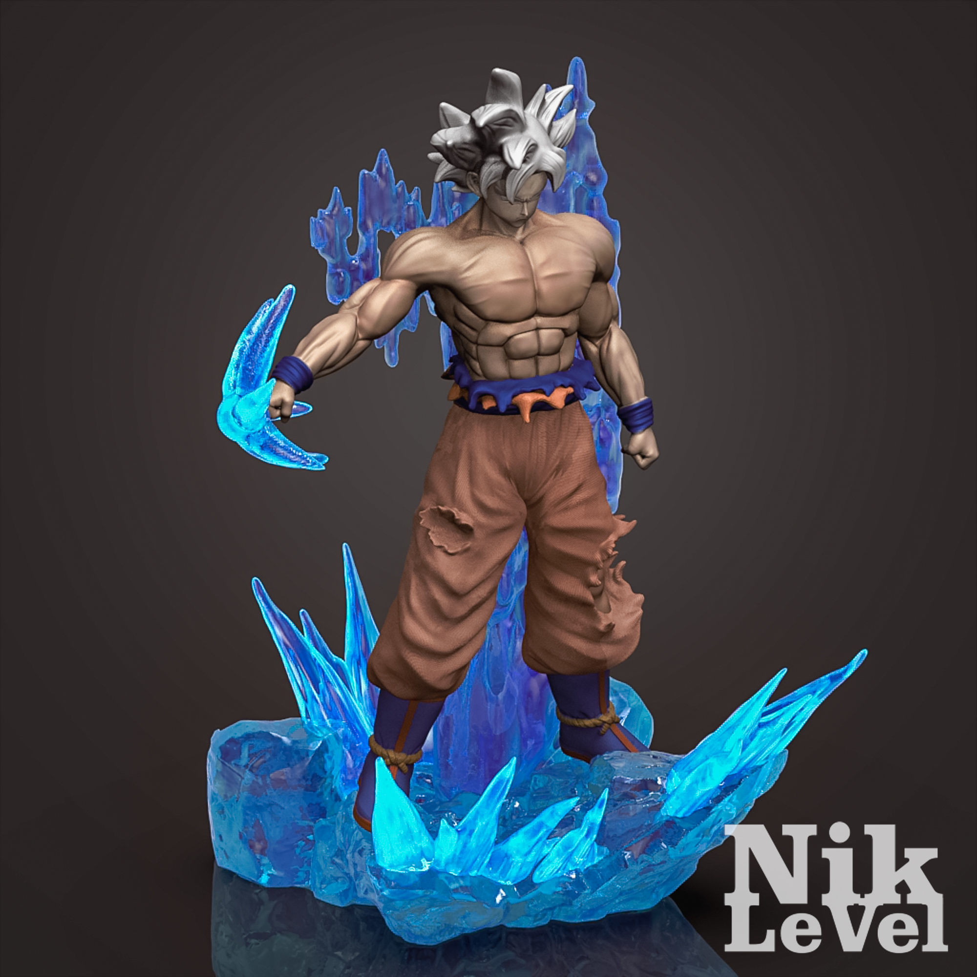 Son Goku Ultra Instinct Dragon Ball 3D Printable  3D print model_12