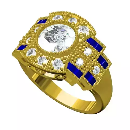Unique Vintage Style Diamond Ring for Women