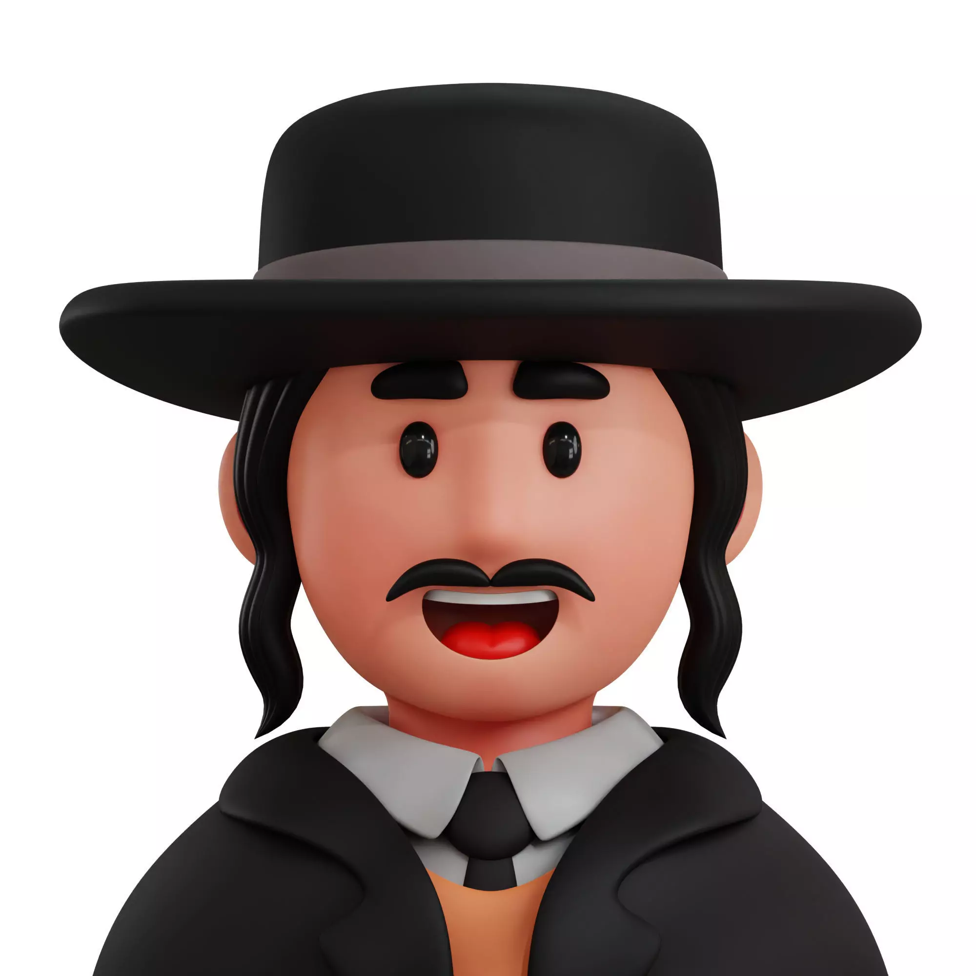 3D Jew Traditional Costume Low-poly 3D model_0