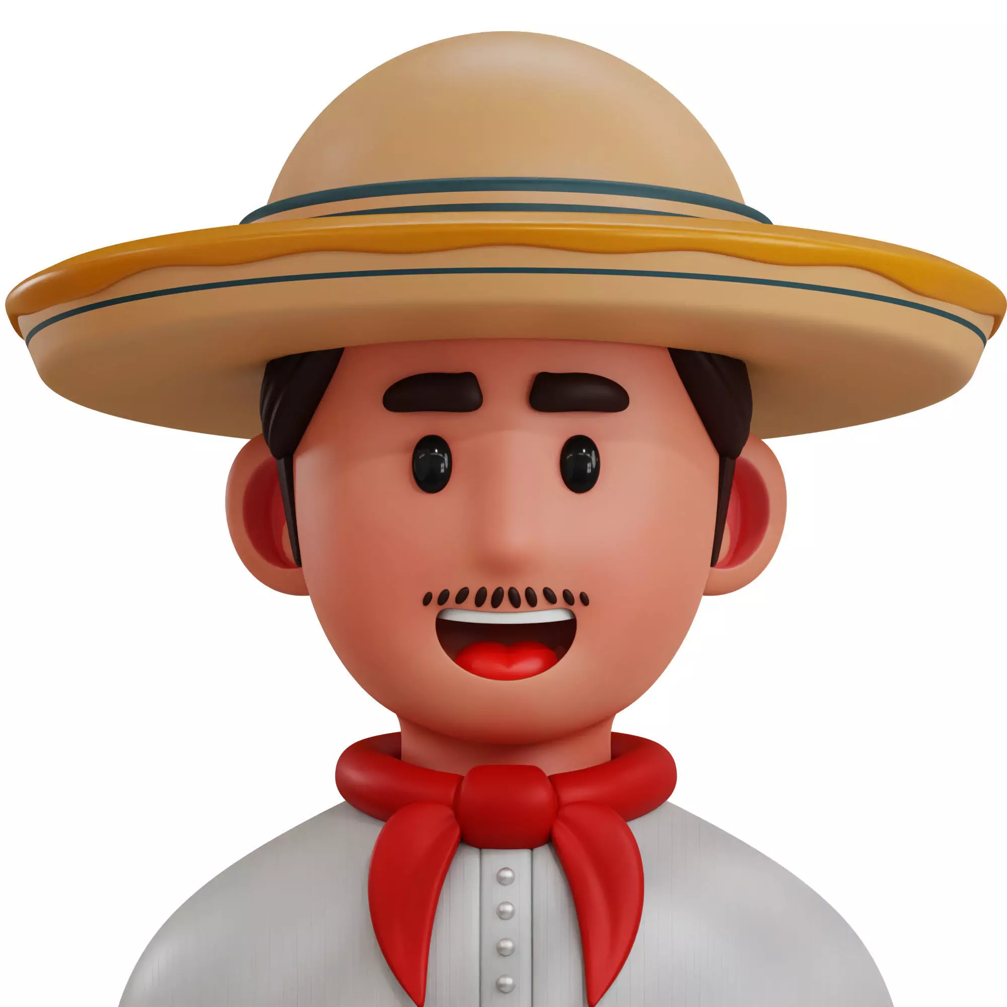 3D Colombian Traditional Costume Low-poly 3D model_0