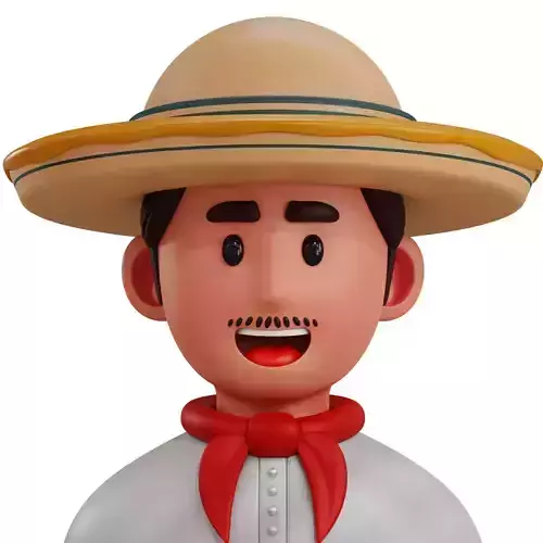 3D Colombian Traditional Costume