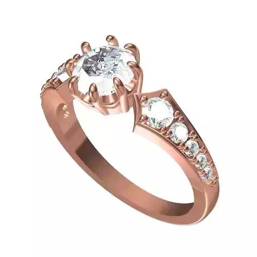 8 Prongs Set Solitaire Wedding Ring