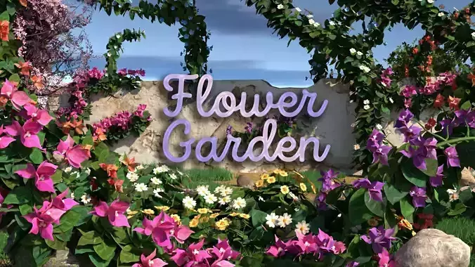 Flower Garden Toolkit for Blender with Geometry Nodes 3D model