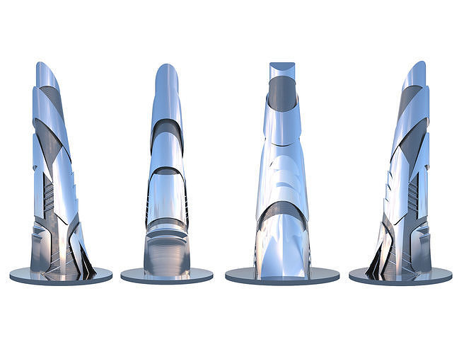 Scifi Building Futuristic Building 3D model  3D model