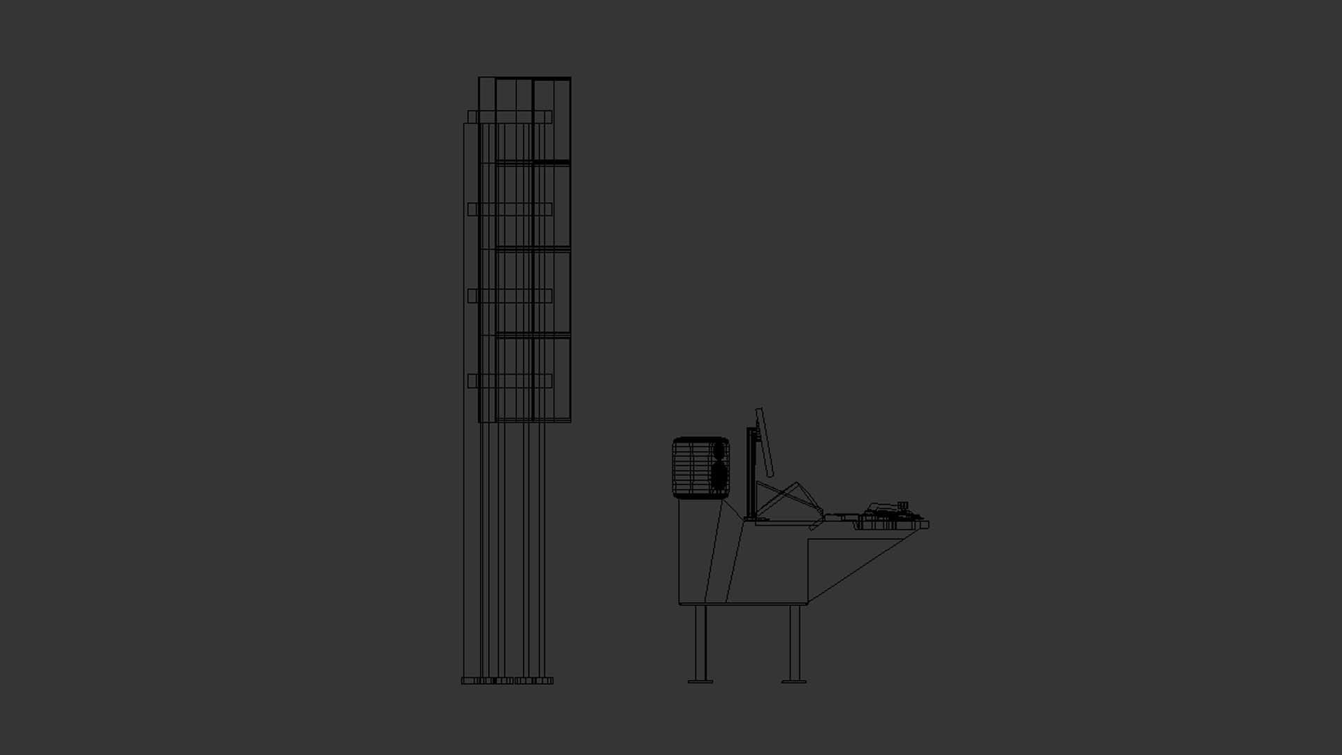 Tv control Room and Production Room Low-poly 3D model_4