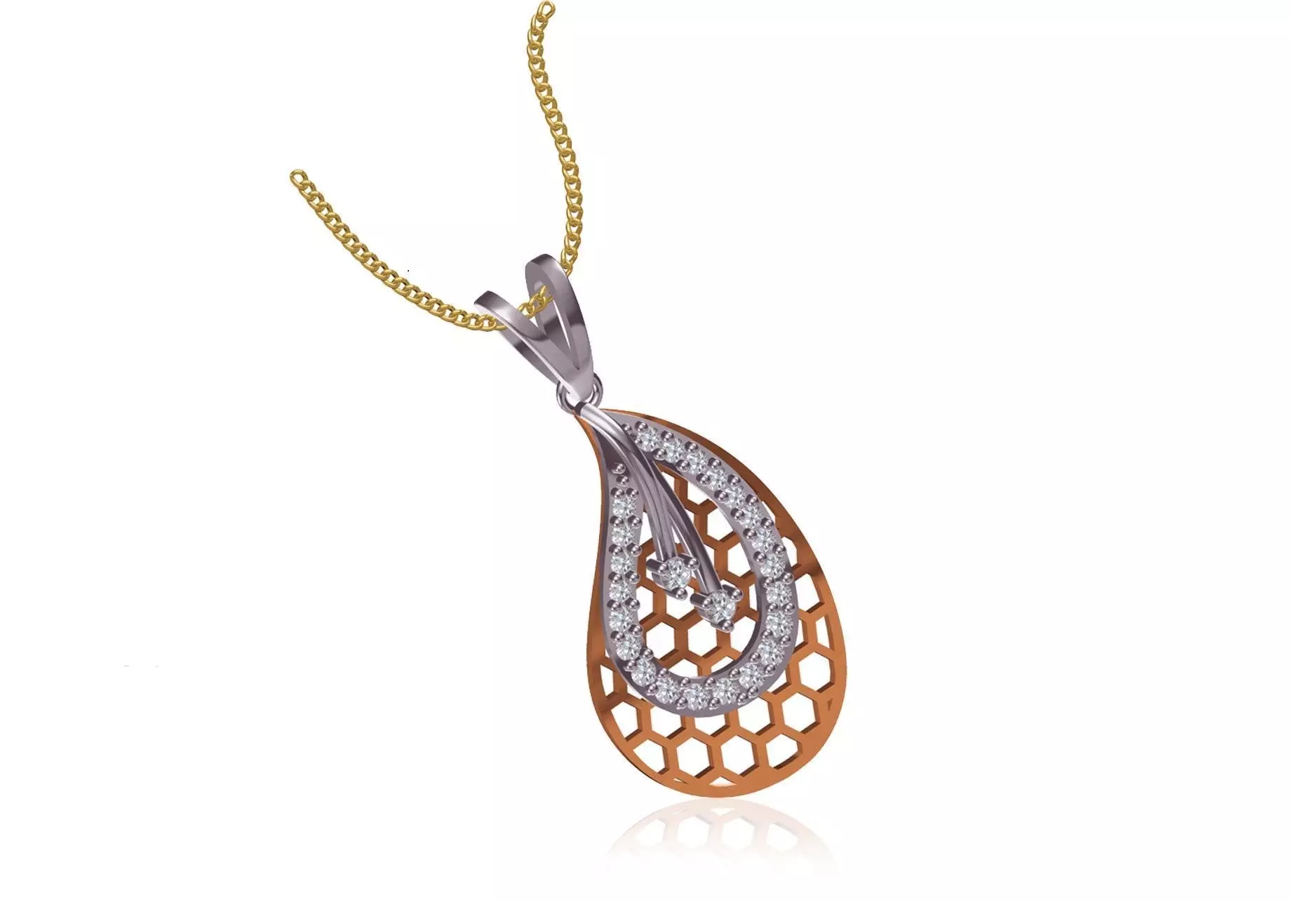 Women Unique Pendant STL JCD Details 3D print model_0