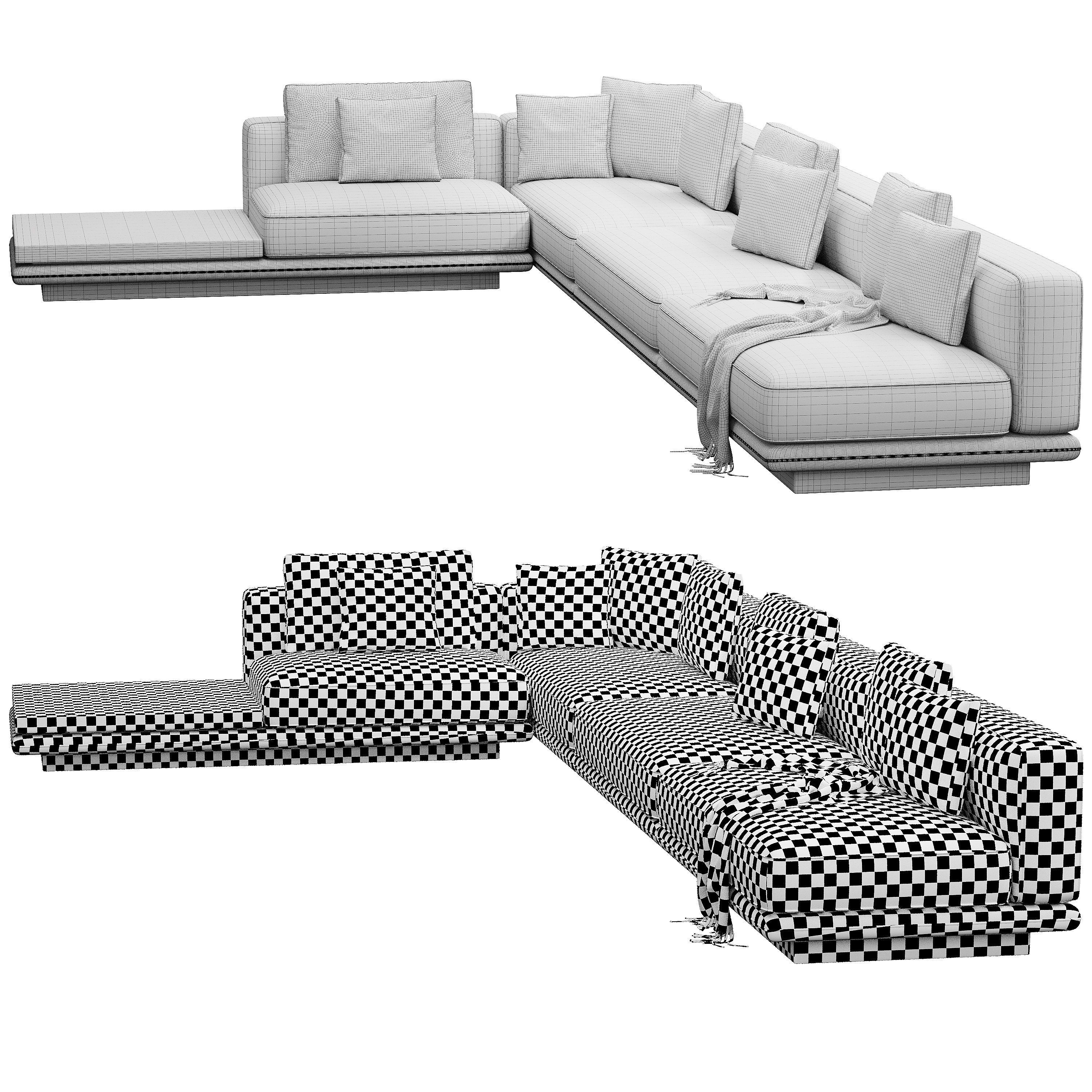 Horizonte Sofa Set 3D model_10