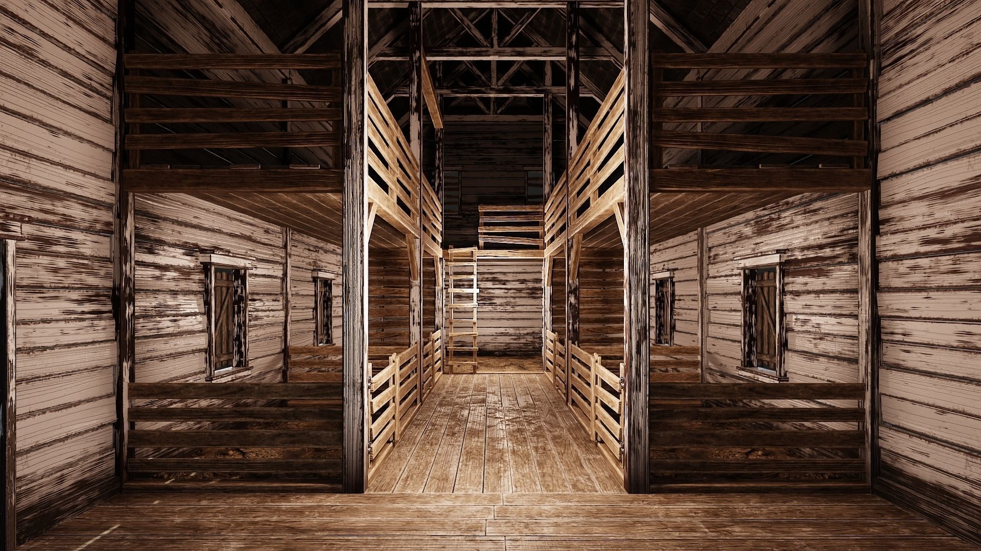 1 - 100 FARM BUILDINGS MEGA PACK 4K PBR Textures 3D Model Collection_44