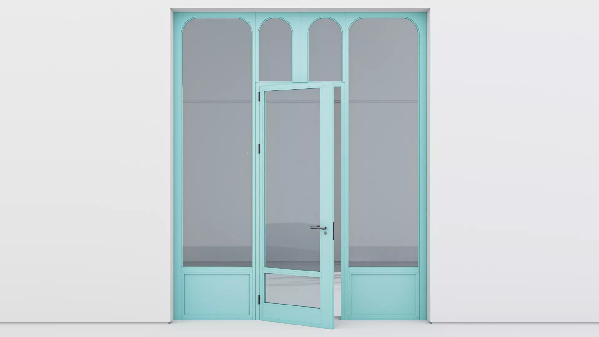 Aluminium door 346 3D model_0