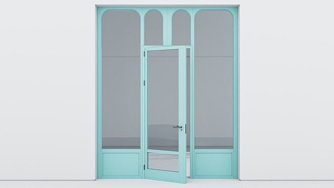Aluminium door 346 3D model