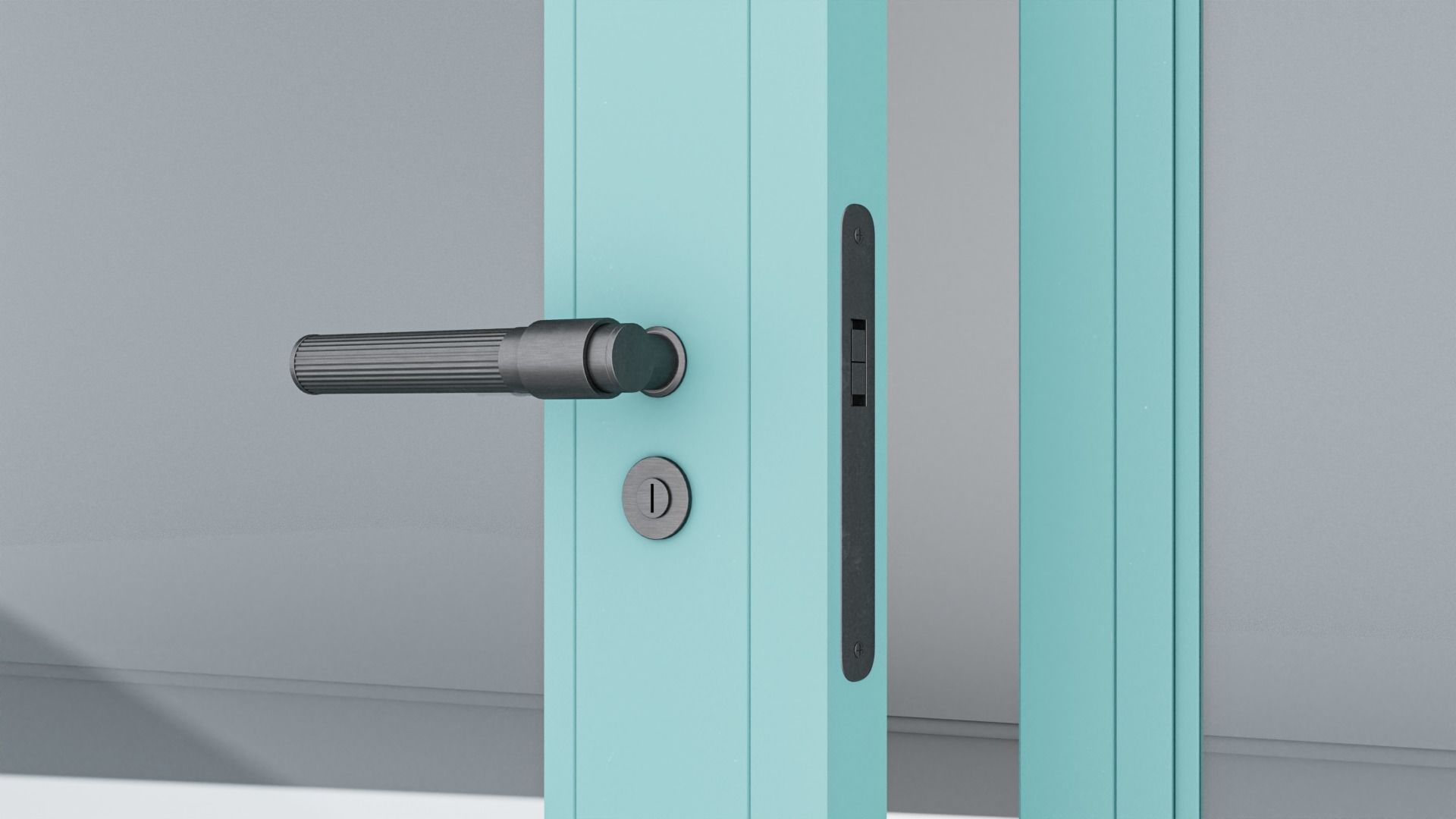 Aluminium door 346 3D model_3