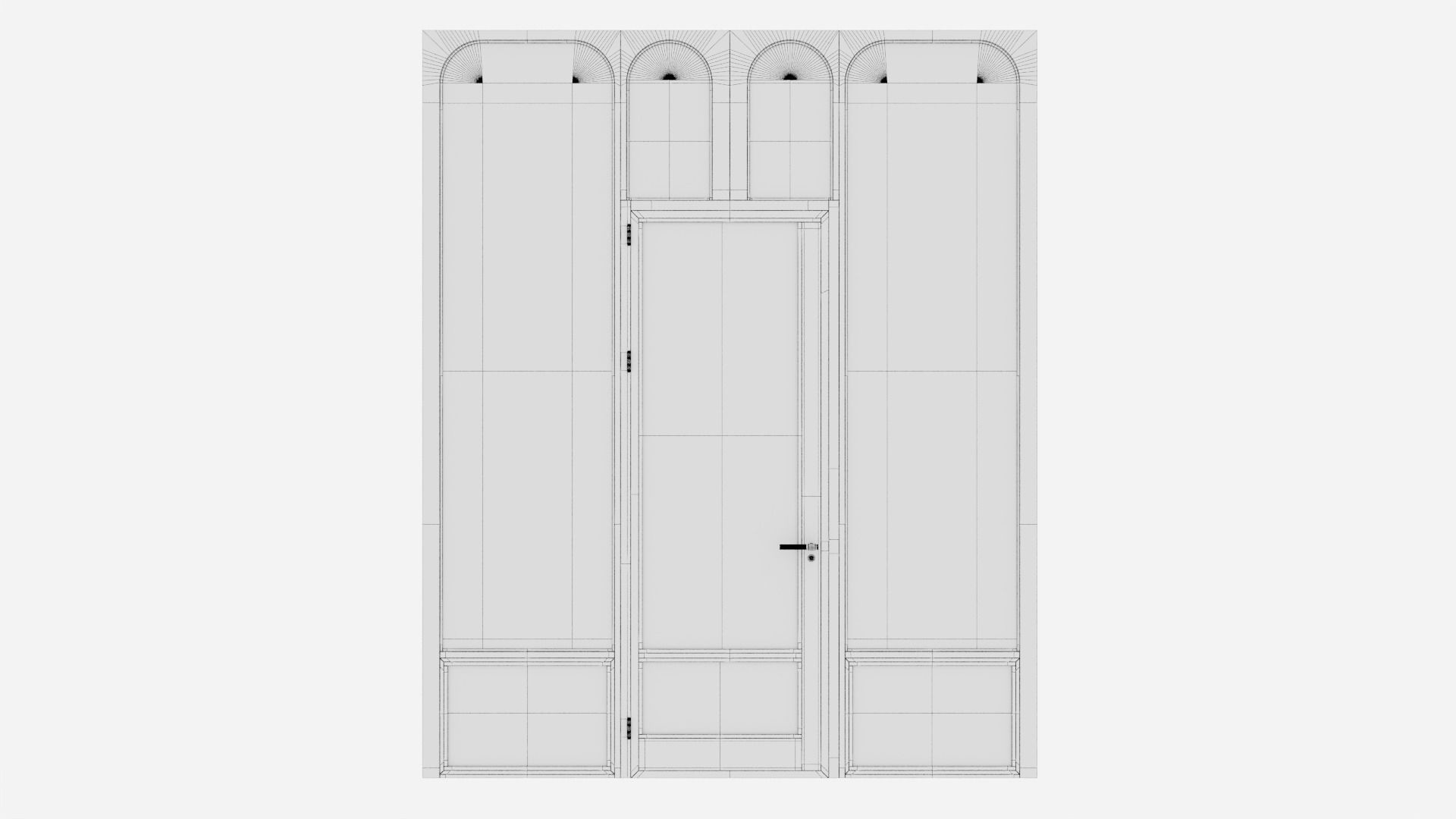 Aluminium door 346 3D model_5