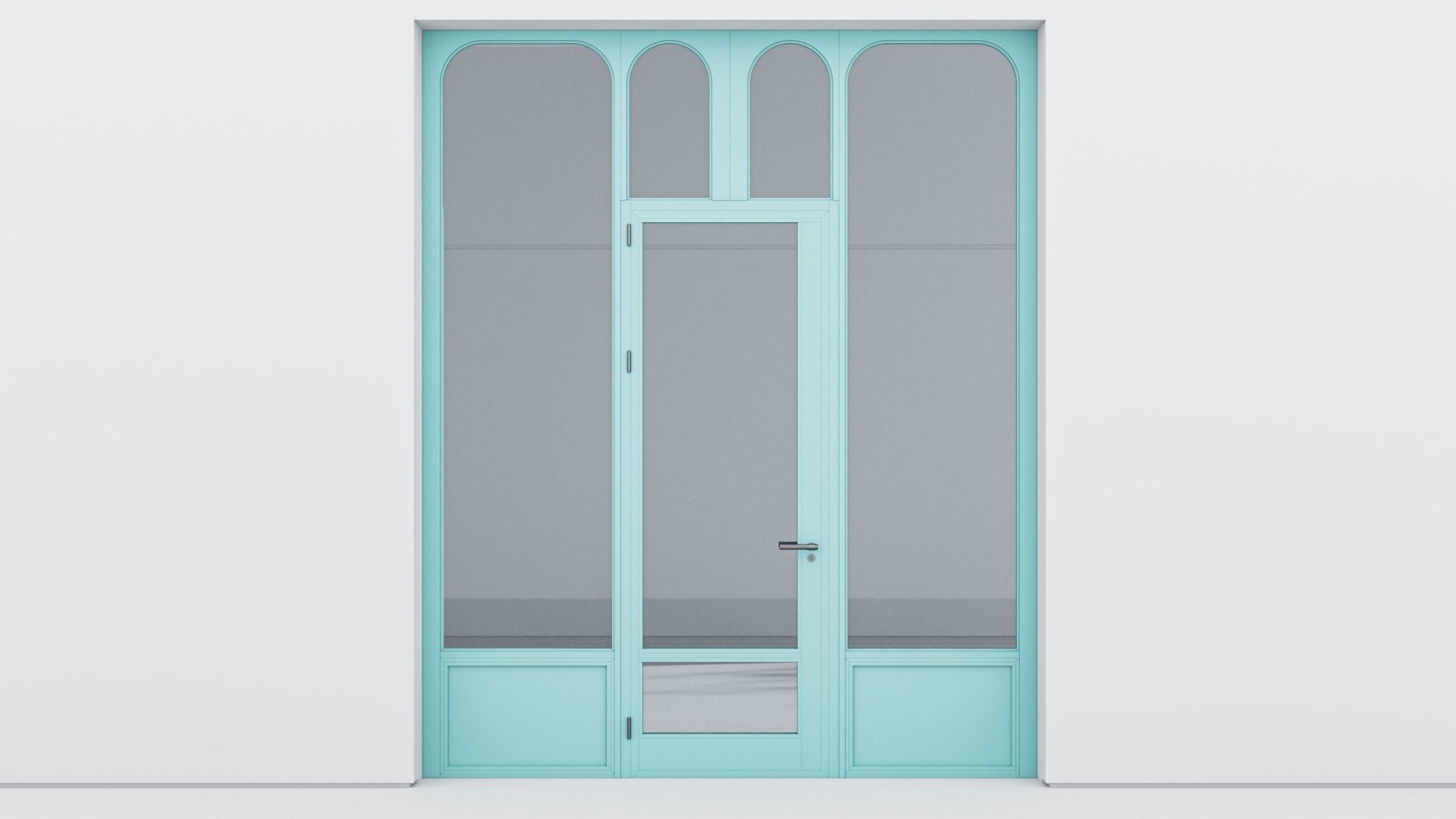 Aluminium door 346 3D model_1