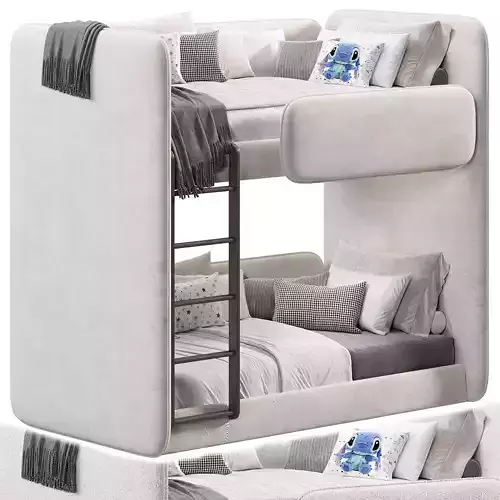 Double soft kid bed