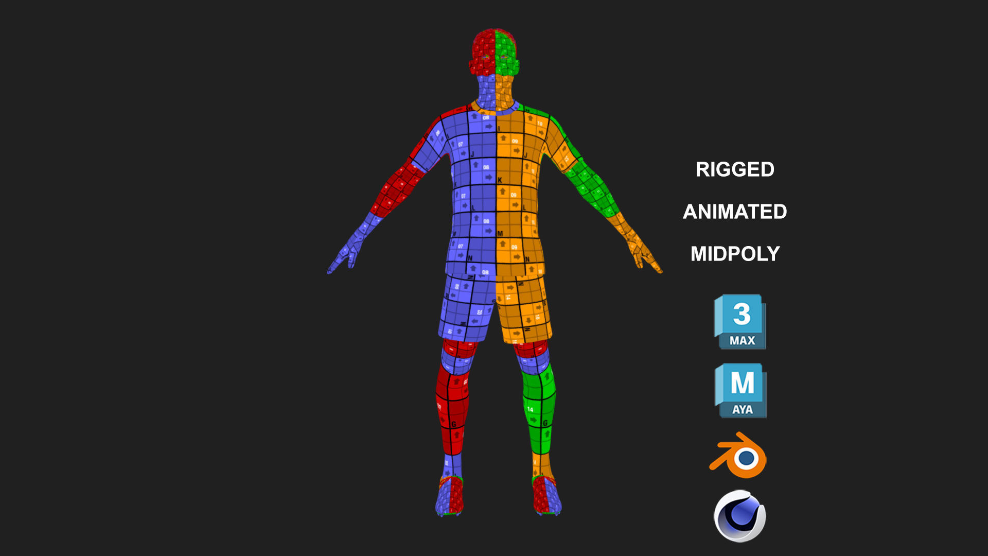 3D Rigged Leroy Sane Bayern Munich 2023 3D model_9