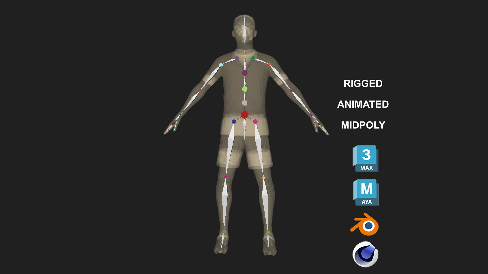 3D Rigged Leroy Sane Bayern Munich 2023 3D model_6