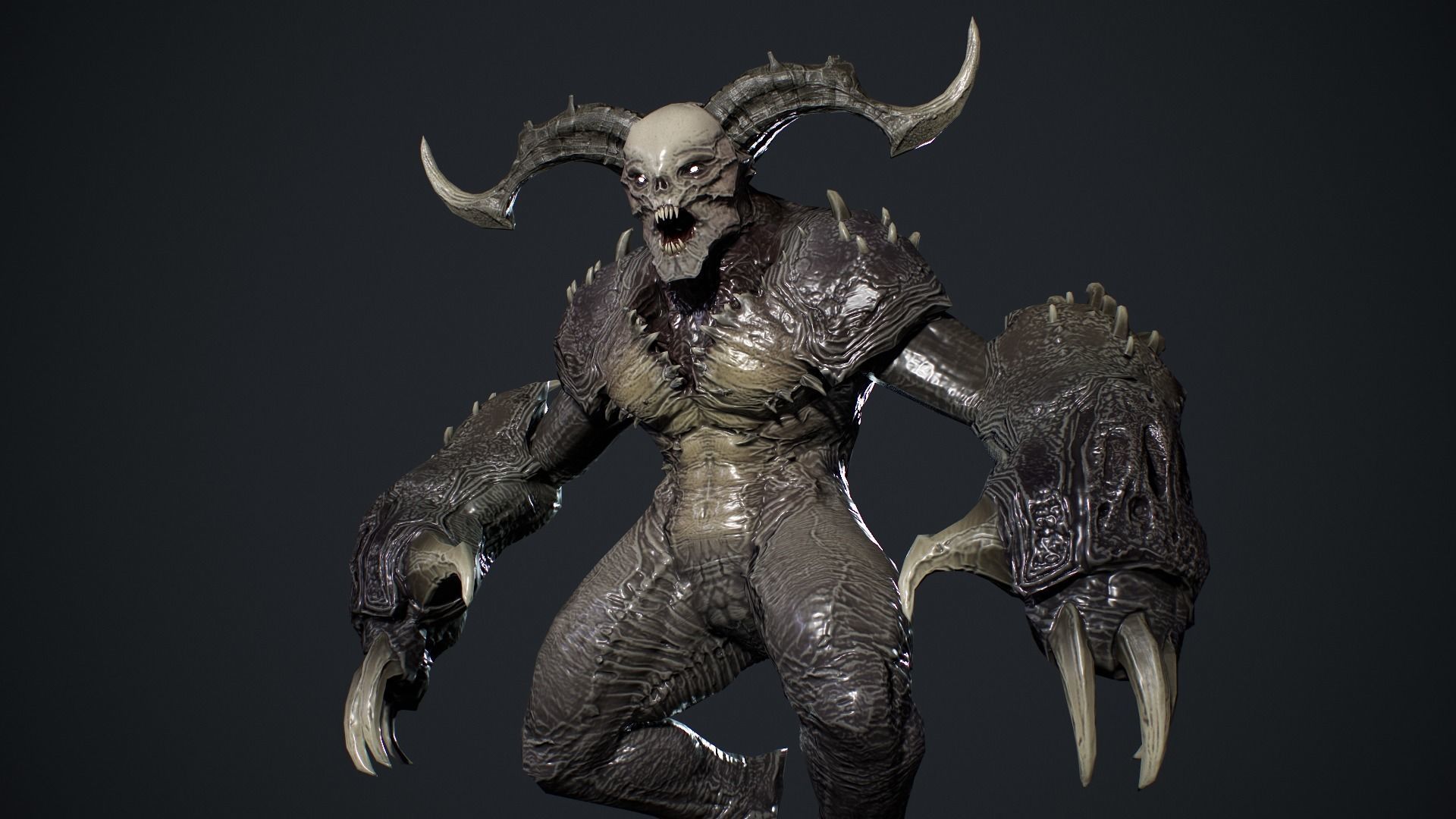 High Demon 2 Low-poly 3D model_15