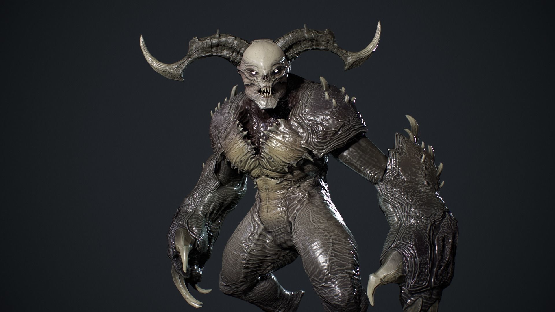 High Demon 2 Low-poly 3D model_17