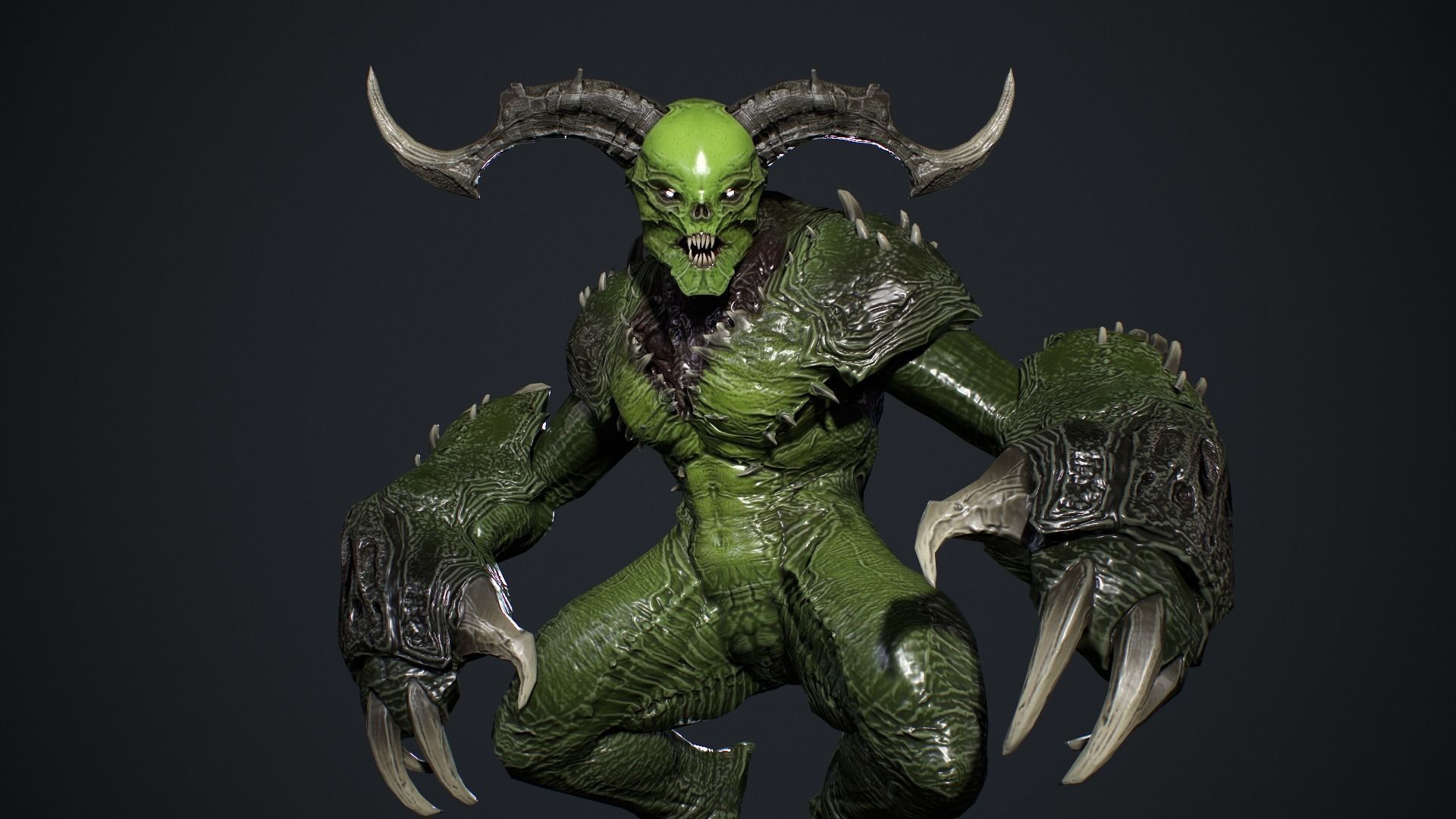 High Demon 2 Low-poly 3D model_13