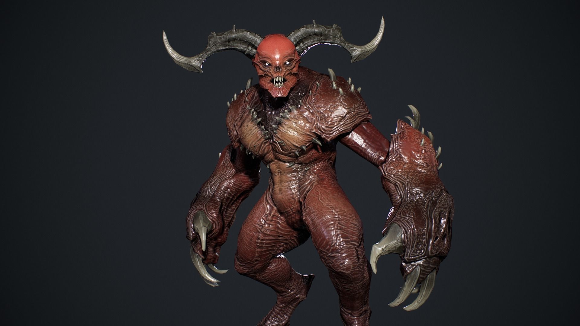 High Demon 2 Low-poly 3D model_19