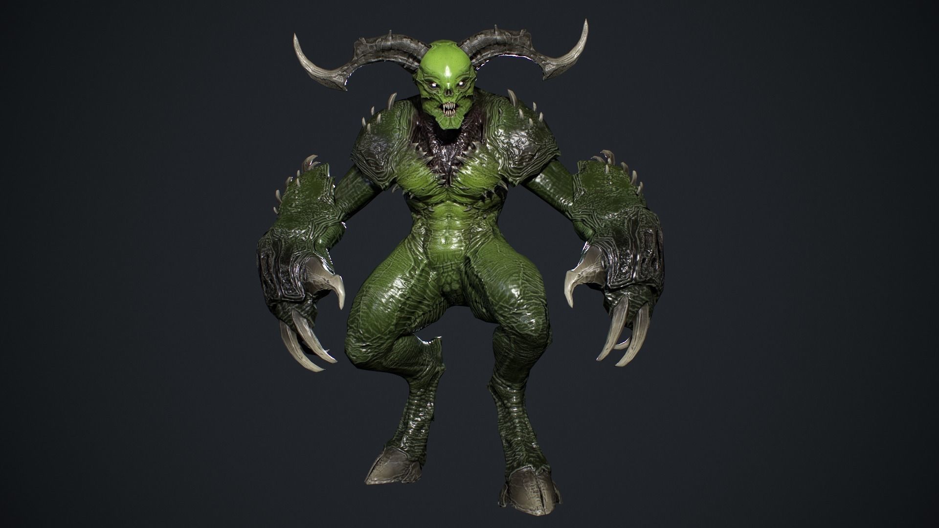 High Demon 2 Low-poly 3D model_18