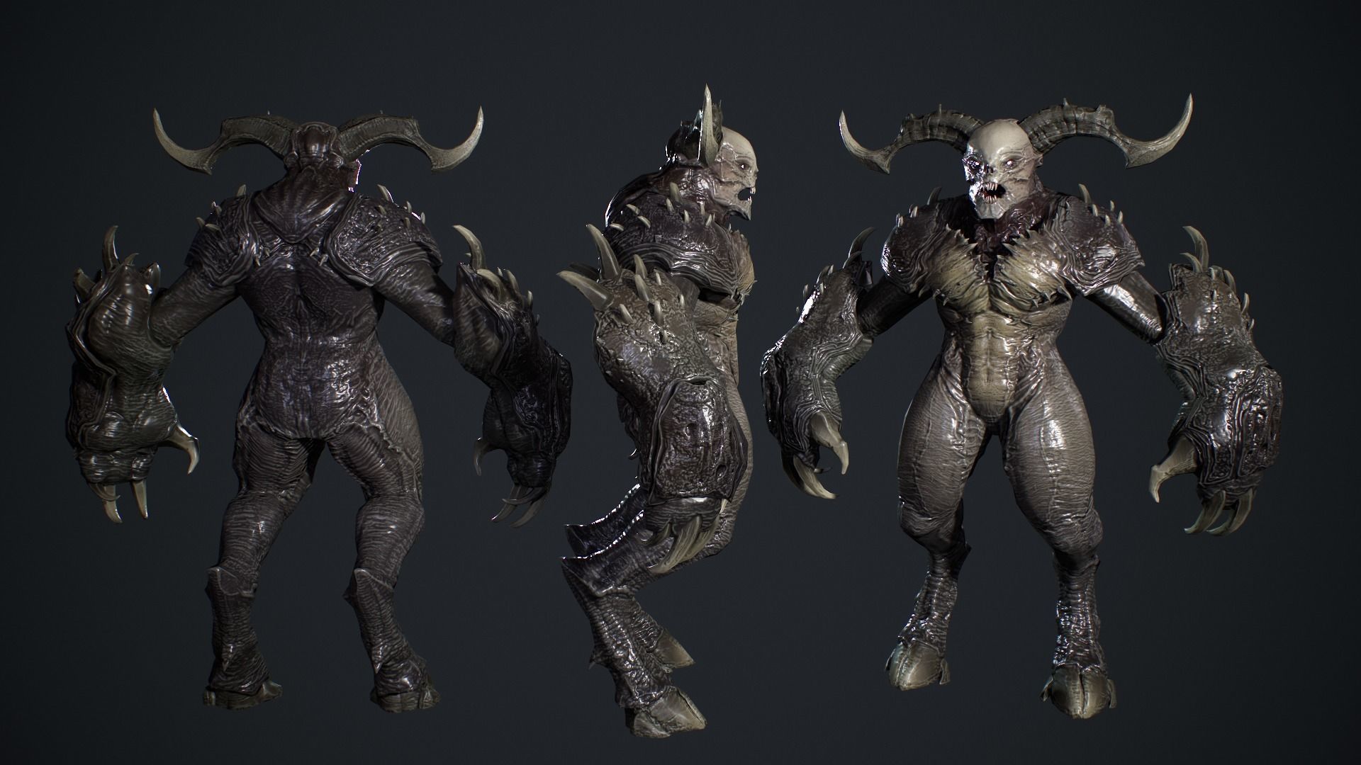 High Demon 2 Low-poly 3D model_7