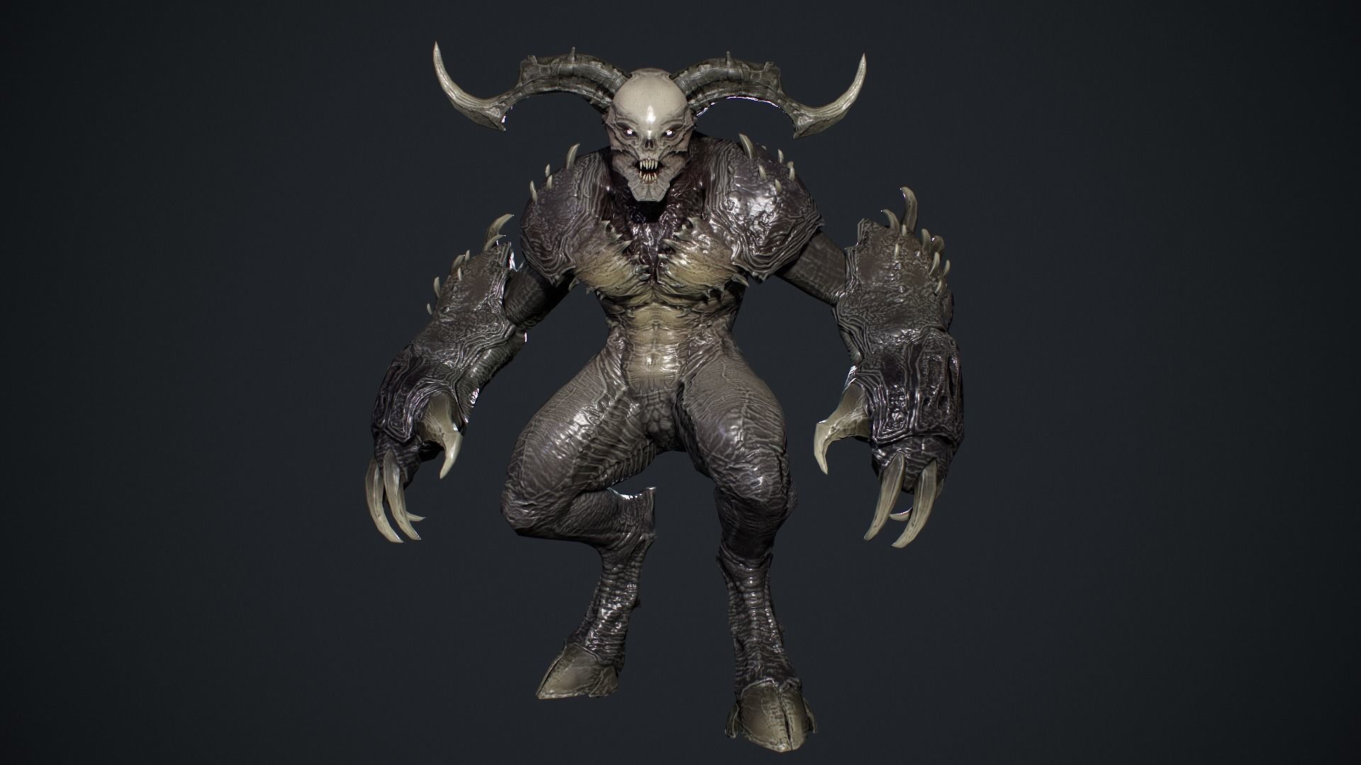 High Demon 2 Low-poly 3D model_11