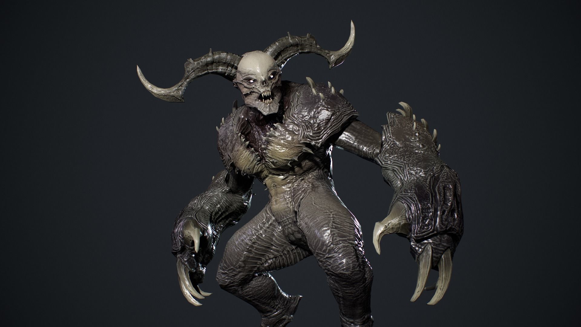 High Demon 2 Low-poly 3D model_5