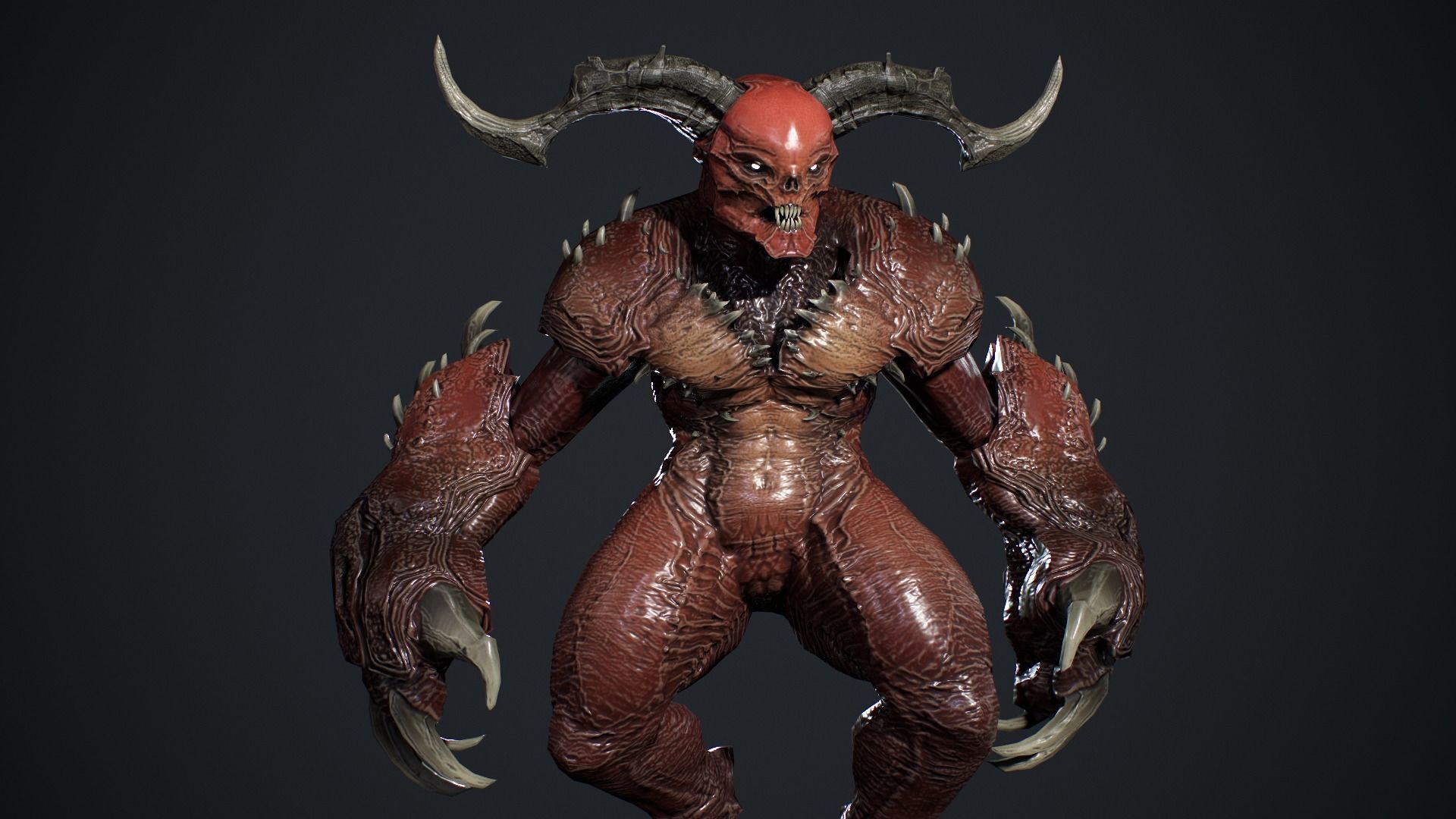 High Demon 2 Low-poly 3D model_12