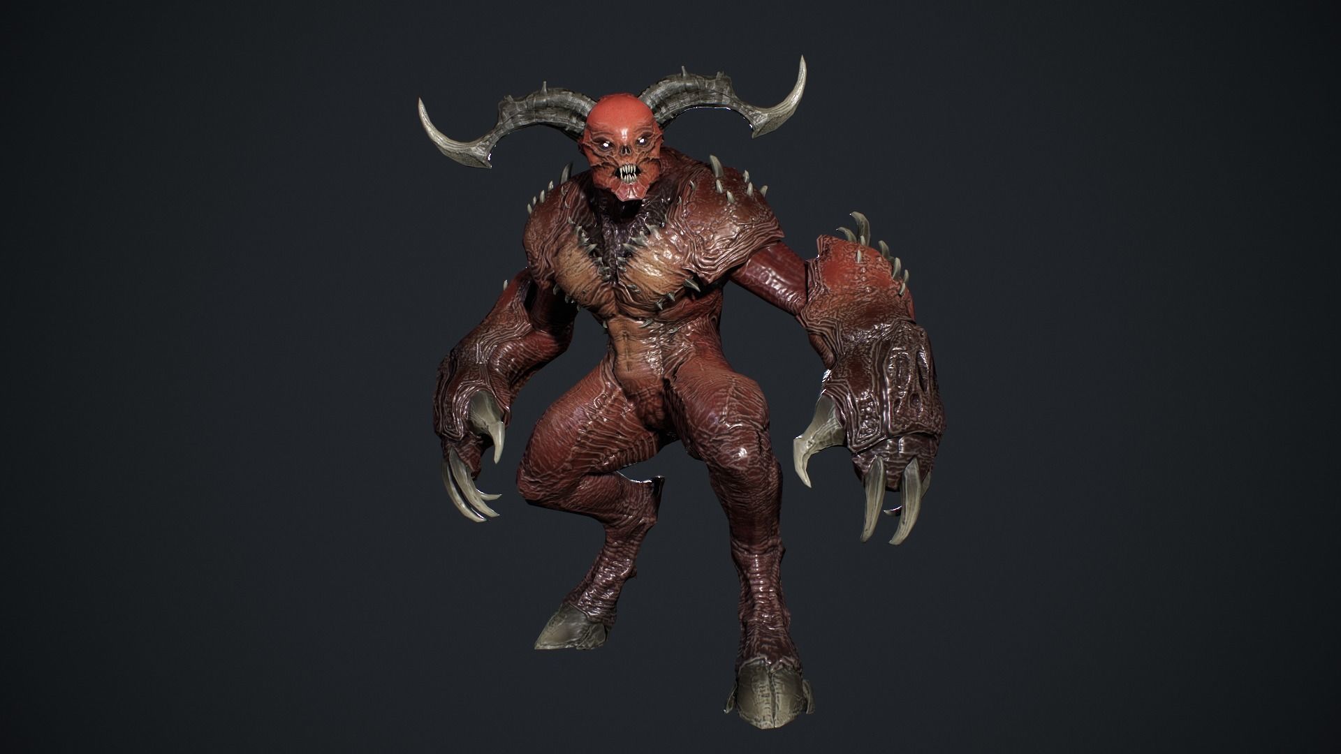 High Demon 2 Low-poly 3D model_14