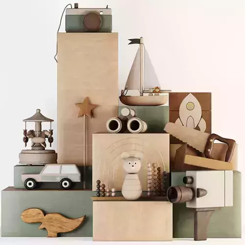 Kids room decoration 04 3D model