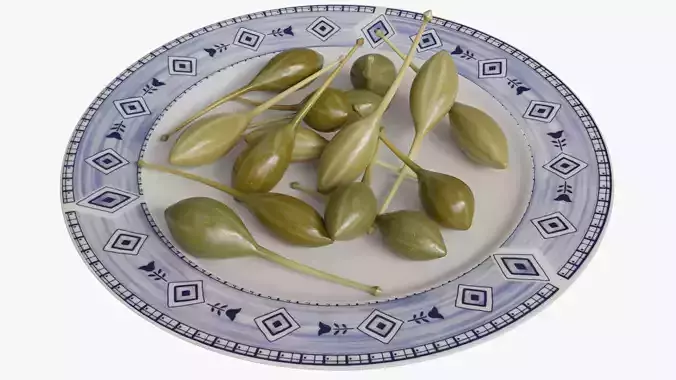 Caper fruits 3D model