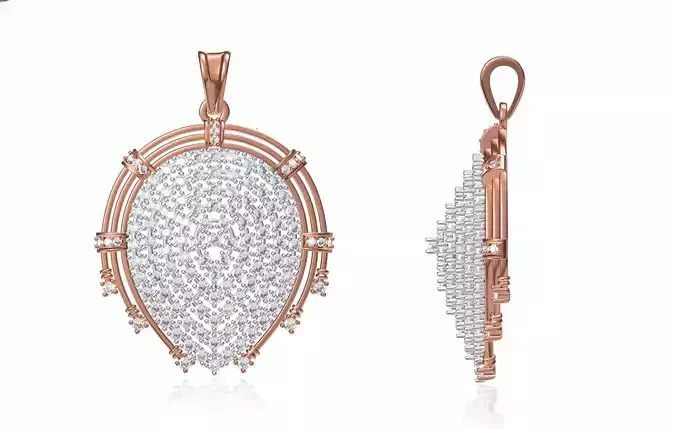 Women Unique Pendant STL JCD Details