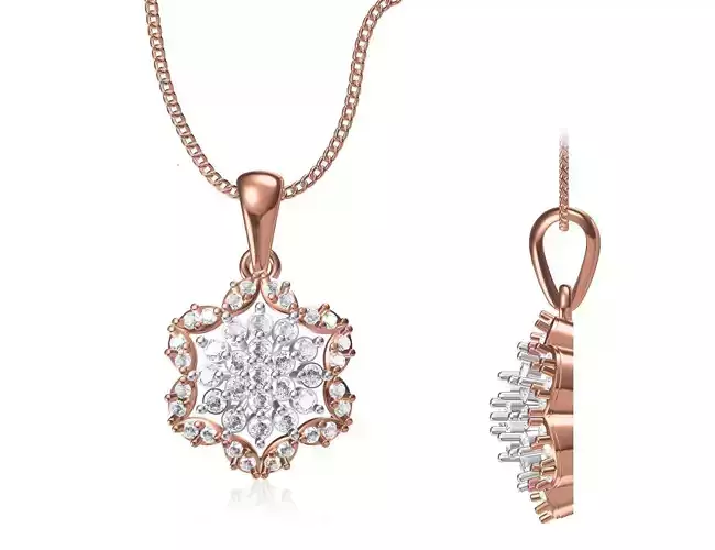 Women Unique Pendant STL JCD Details