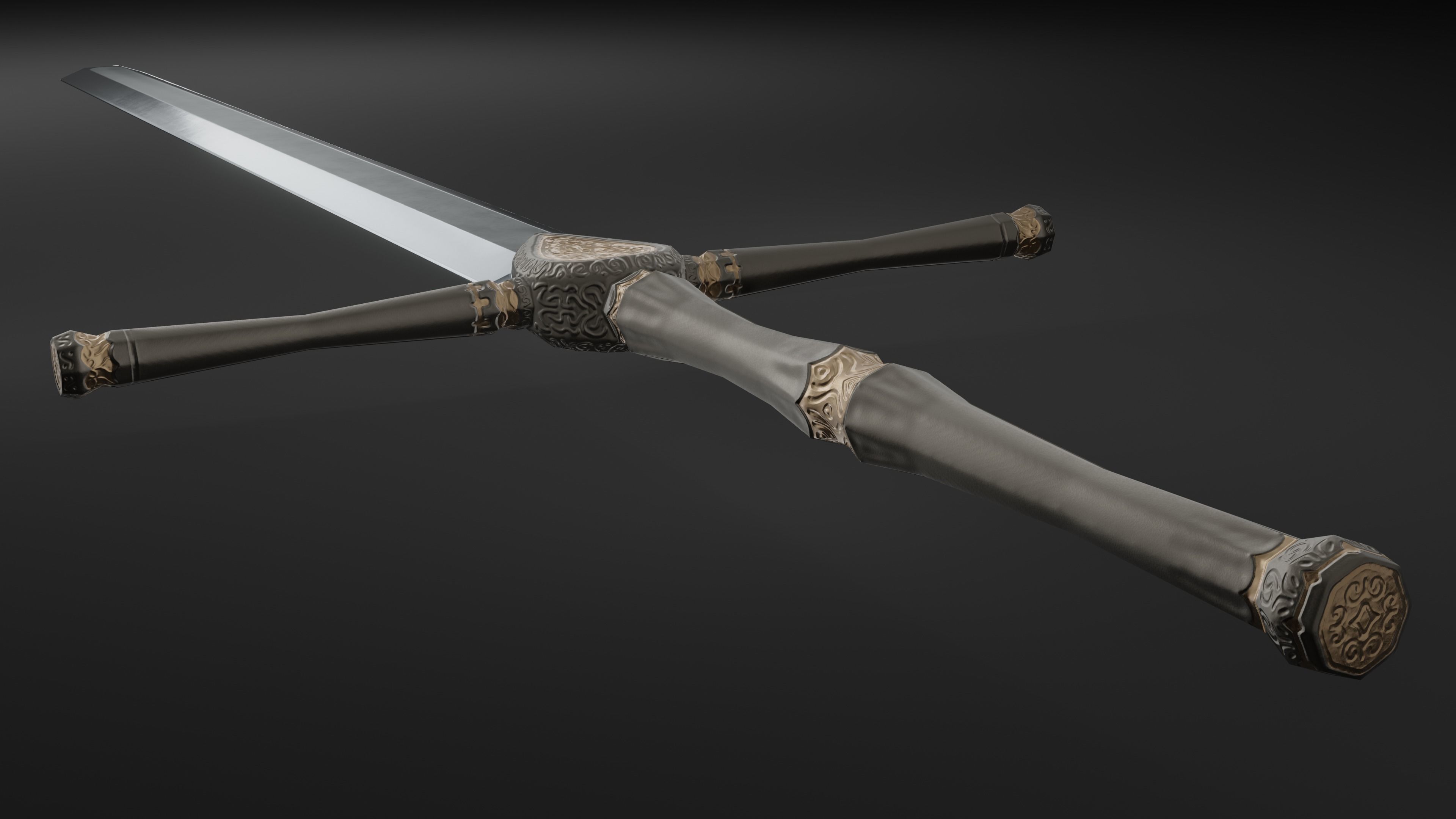 Sword 06 Low-poly 3D model_5