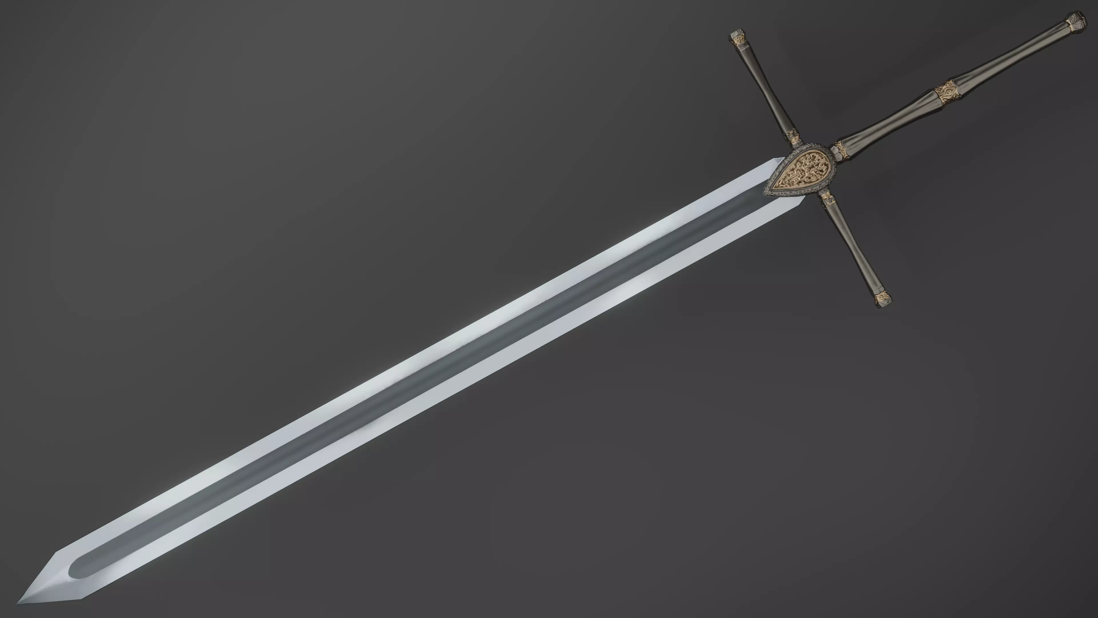 Sword 06 Low-poly 3D model_0
