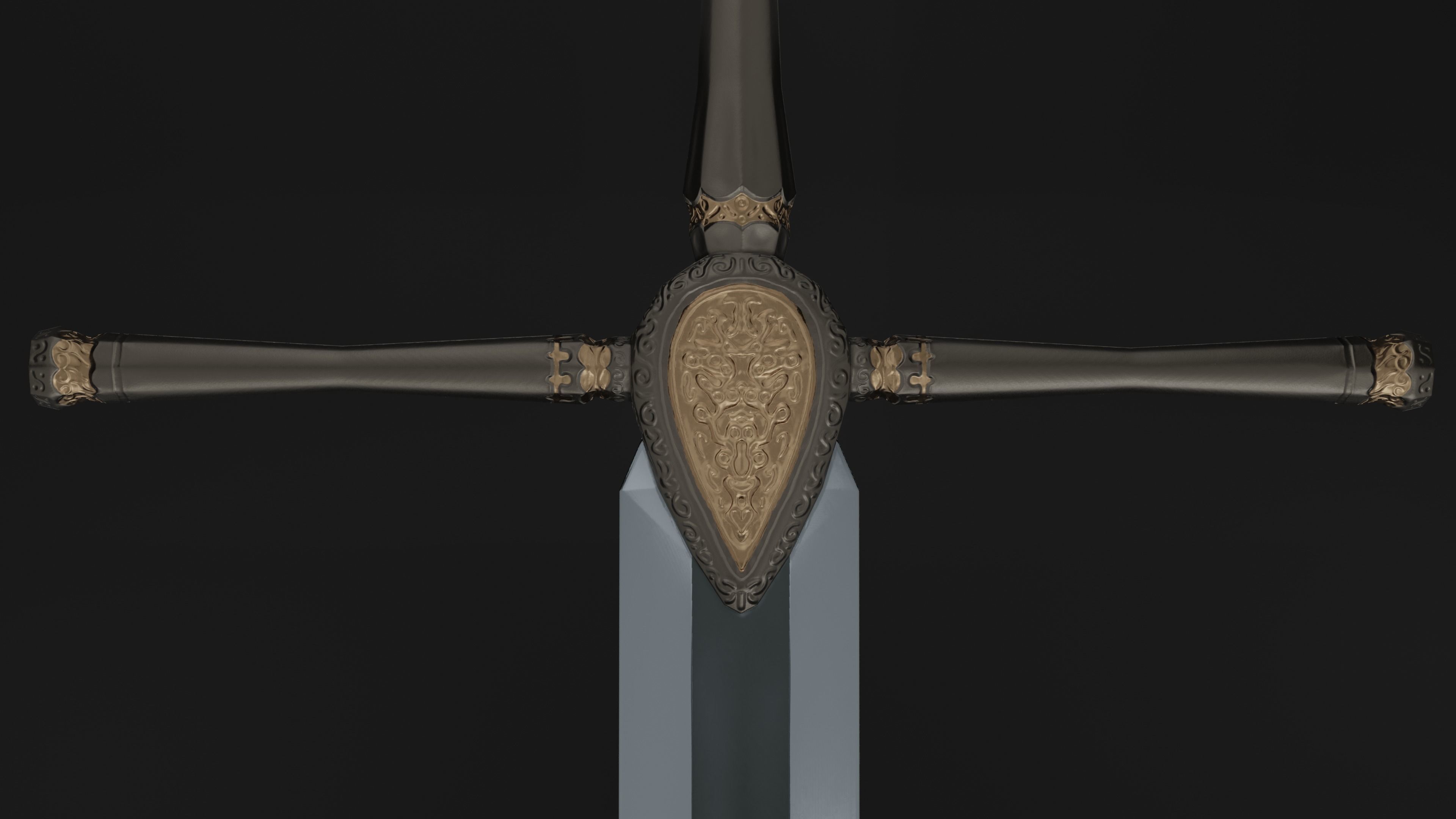 Sword 06 Low-poly 3D model_4