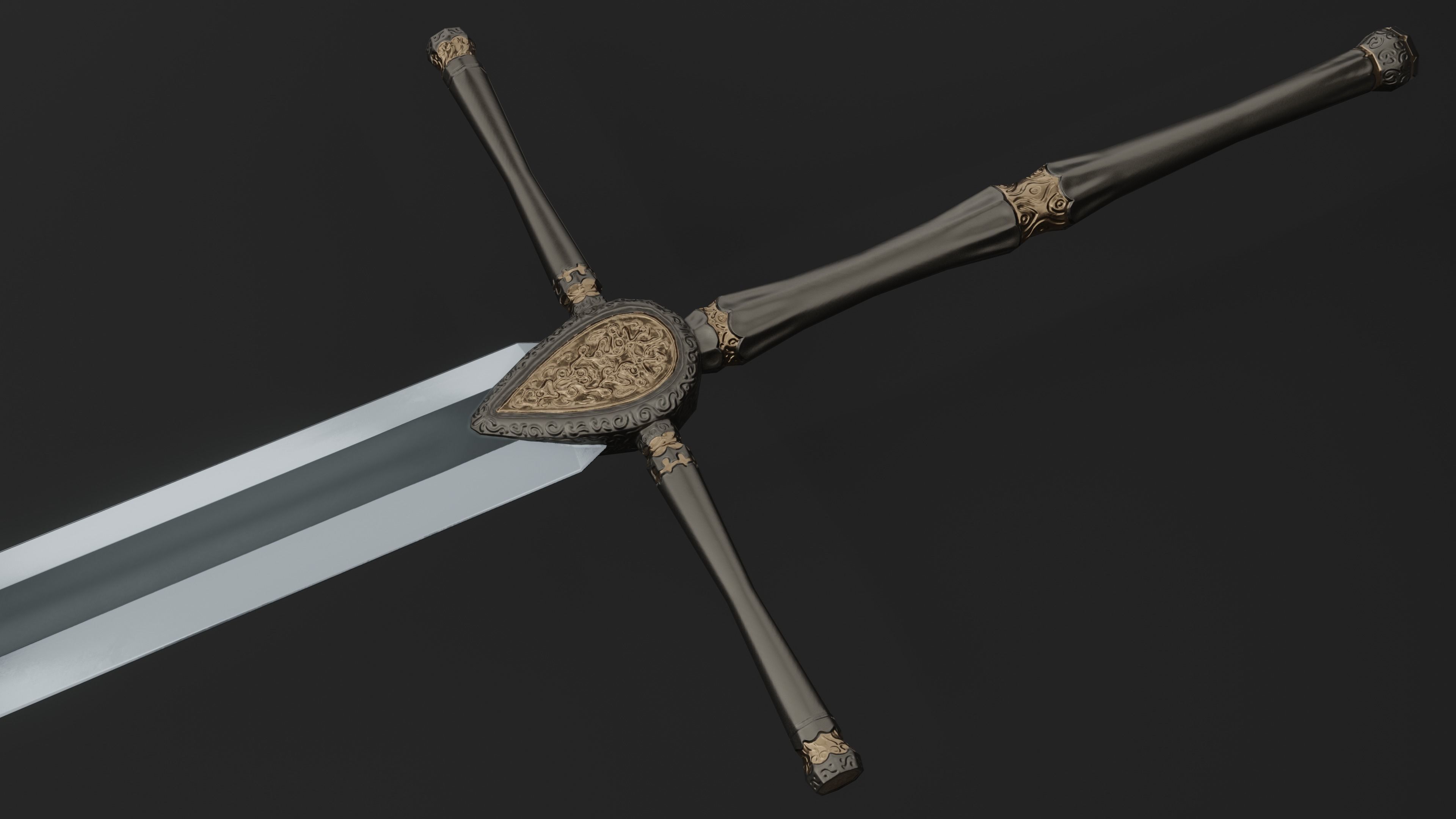 Sword 06 Low-poly 3D model_1