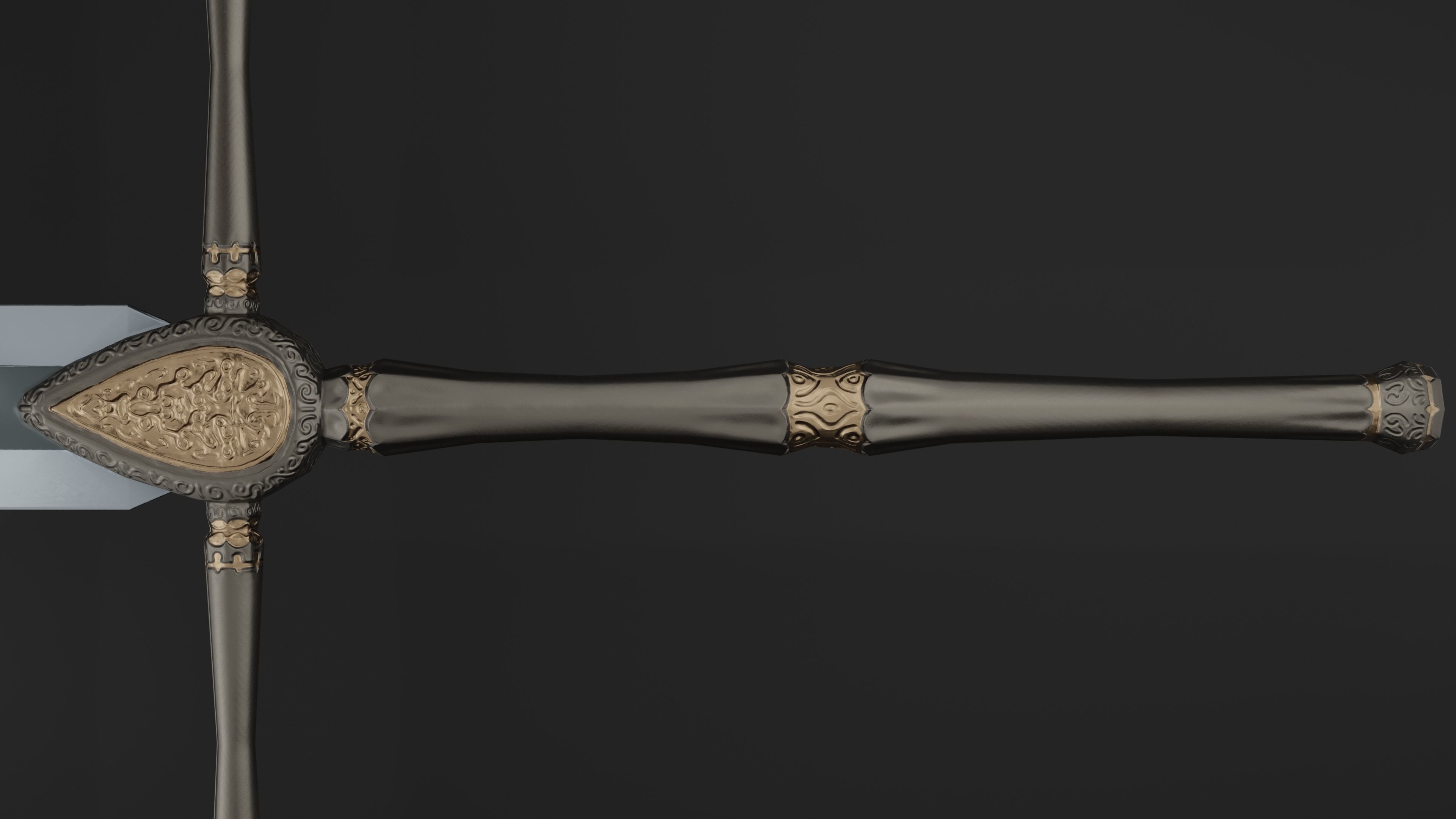Sword 06 Low-poly 3D model_3