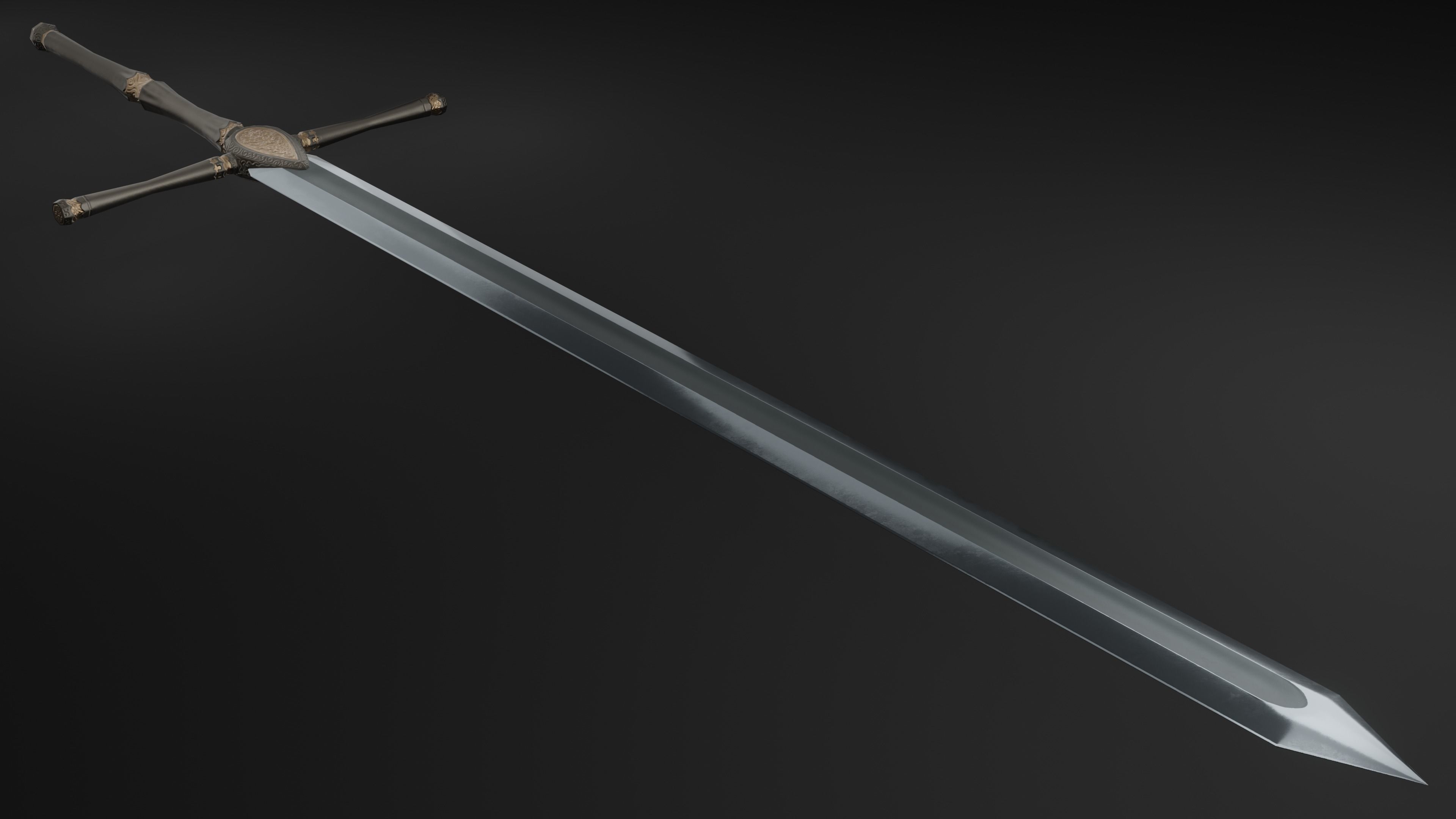 Sword 06 Low-poly 3D model_6