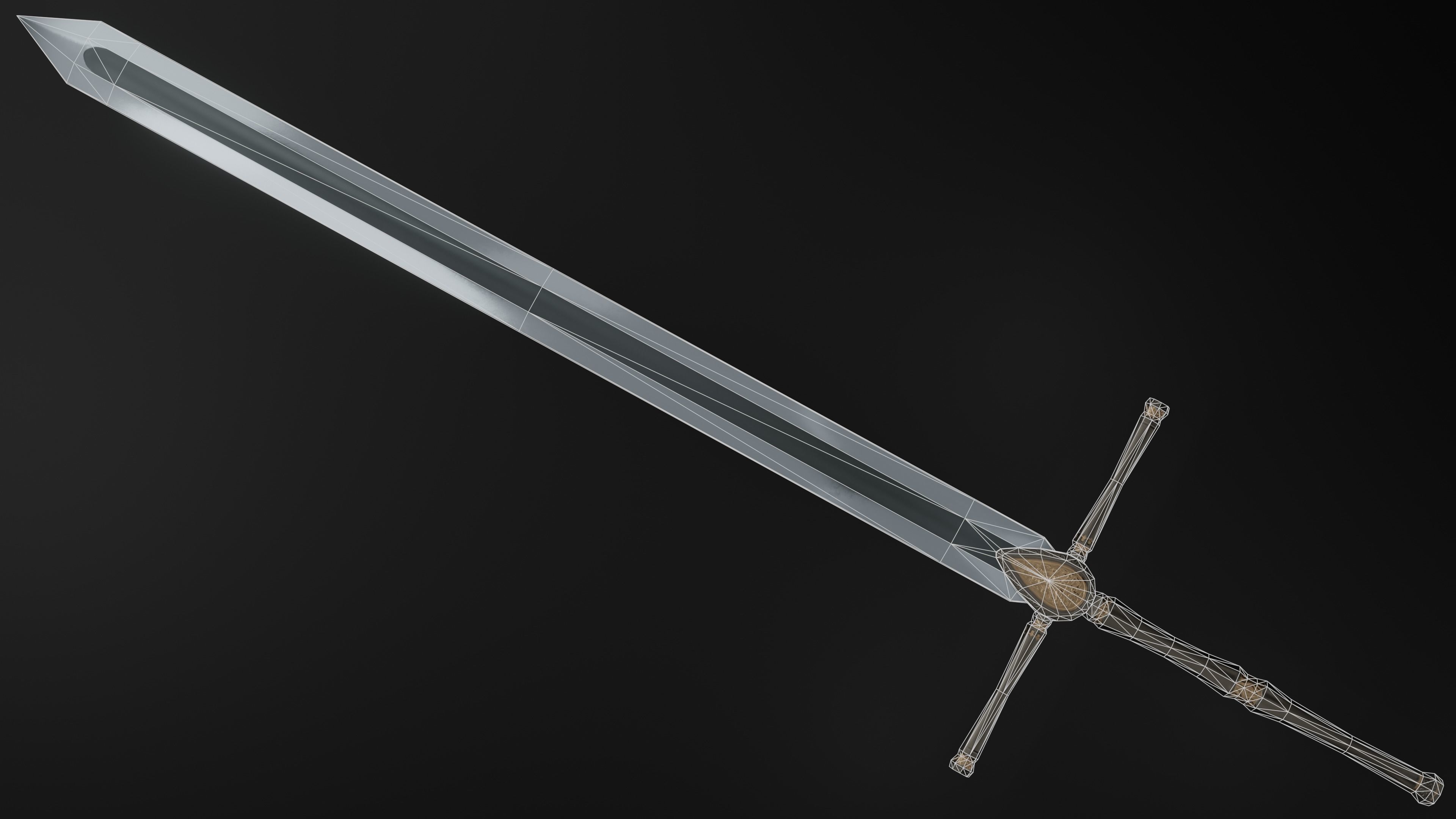 Sword 06 Low-poly 3D model_7