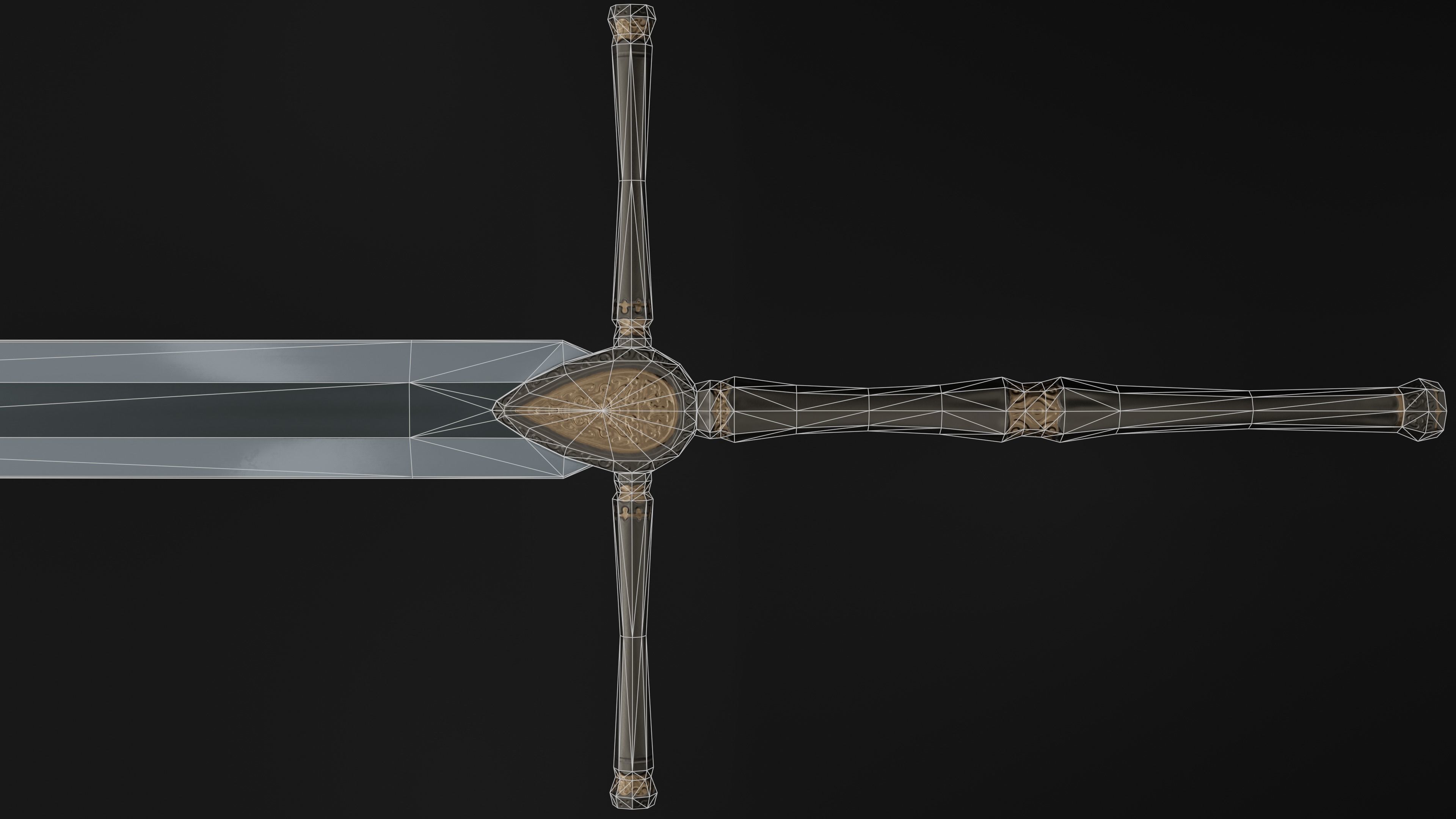 Sword 06 Low-poly 3D model_8