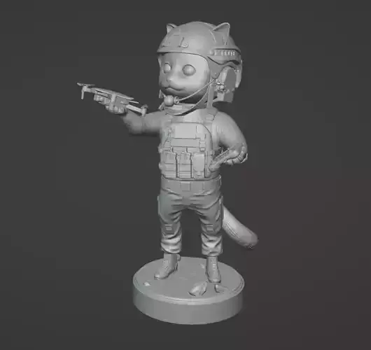 Cat drone operator modern ukrainian warrior ready to print