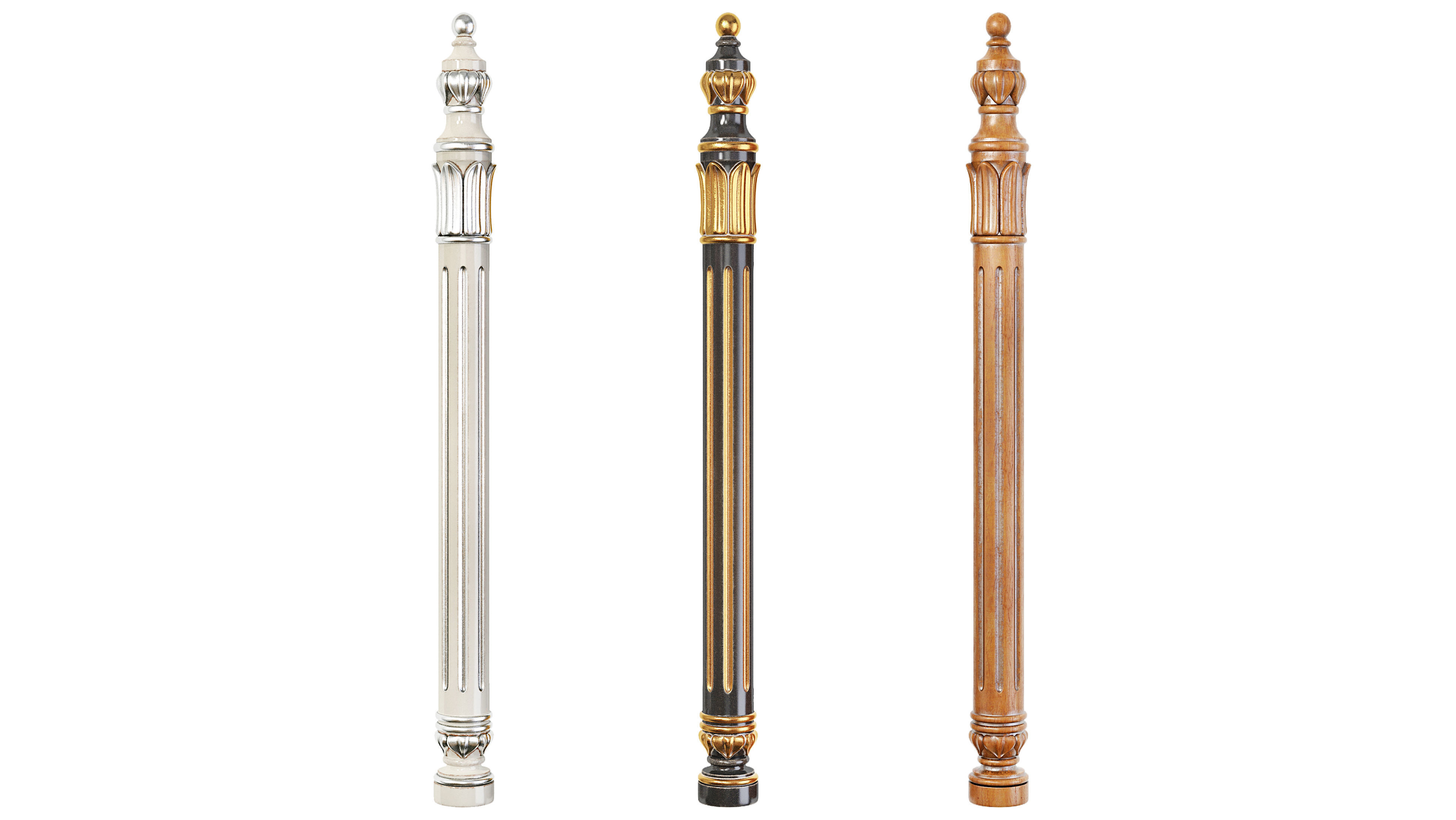 Classic baluster 01 3D model_3