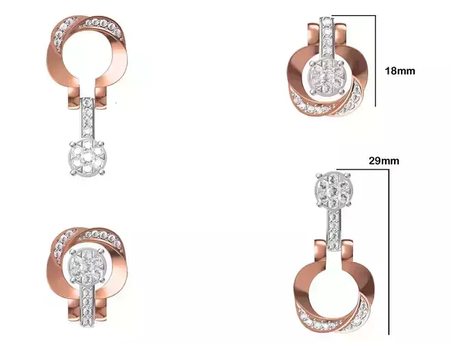 Women Unique Pendant STL JCD Details